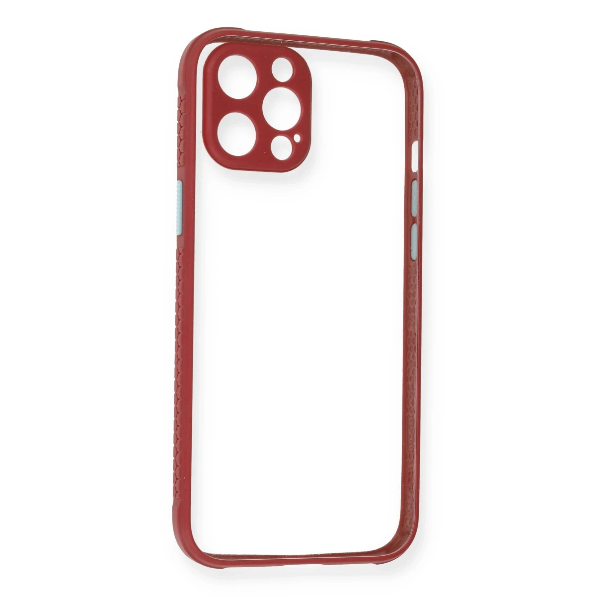 Newface Apple iPhone 12 Kılıf Miami Şeffaf Silikon - Fuşya — görsel 4