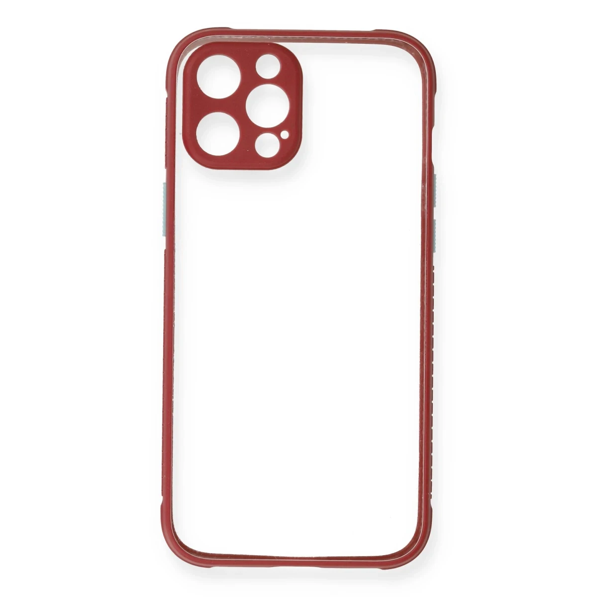 Newface Apple iPhone 12 Kılıf Miami Şeffaf Silikon - Fuşya — görsel 5