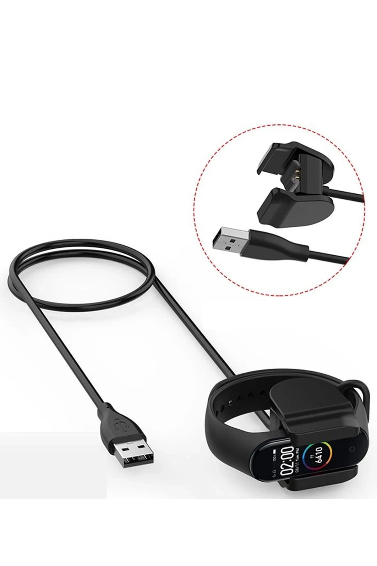 Newface MC06 Şarj Adaptörü 100cm Xiaomi Mi Band 5/6
