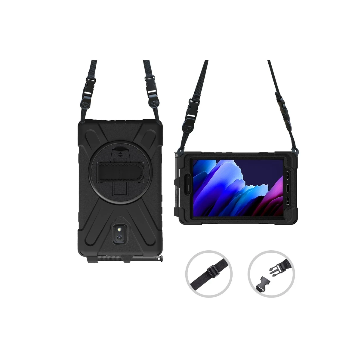 Newface Samsung Galaxy T577 Tab Active 3 Kılıf Amazing Tablet Kapak - Siyah — görsel 7