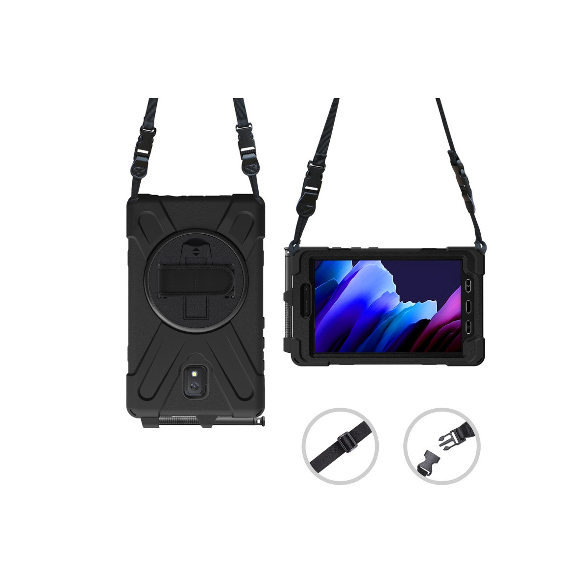 Newface Samsung Galaxy T577 Tab Active 3 Kılıf Amazing Tablet Kapak - Siyah — görsel 12