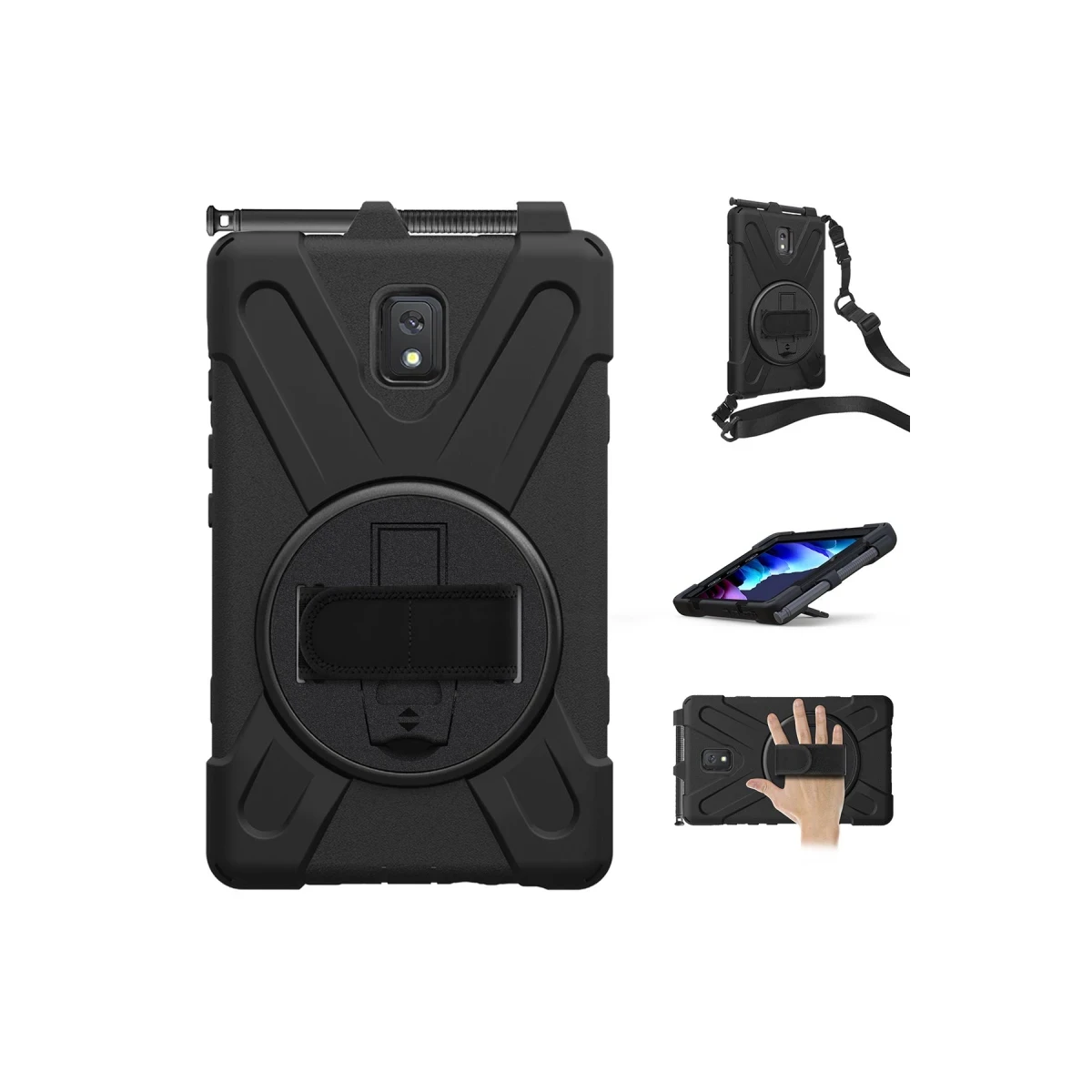 Newface Samsung Galaxy T577 Tab Active 3 Kılıf Amazing Tablet Kapak - Siyah — görsel 8