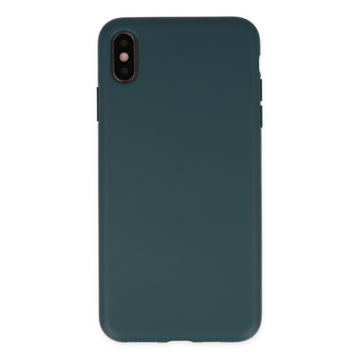 Newface Apple iPhone XS Max Kılıf Nano içi Kadife Silikon - Koyu Yeşil — görsel 7