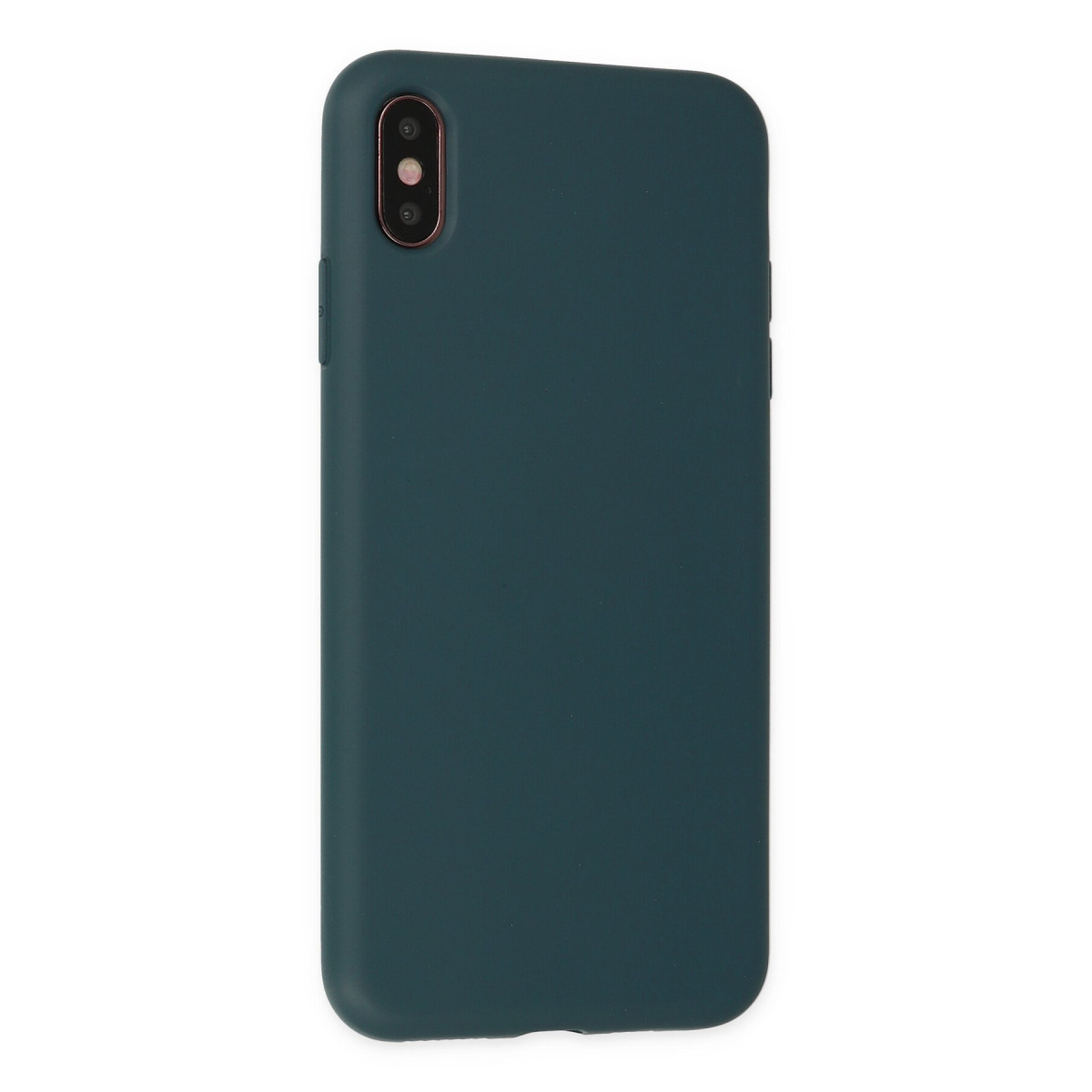 Newface Apple iPhone XS Max Kılıf Nano içi Kadife Silikon - Koyu Yeşil — görsel 9