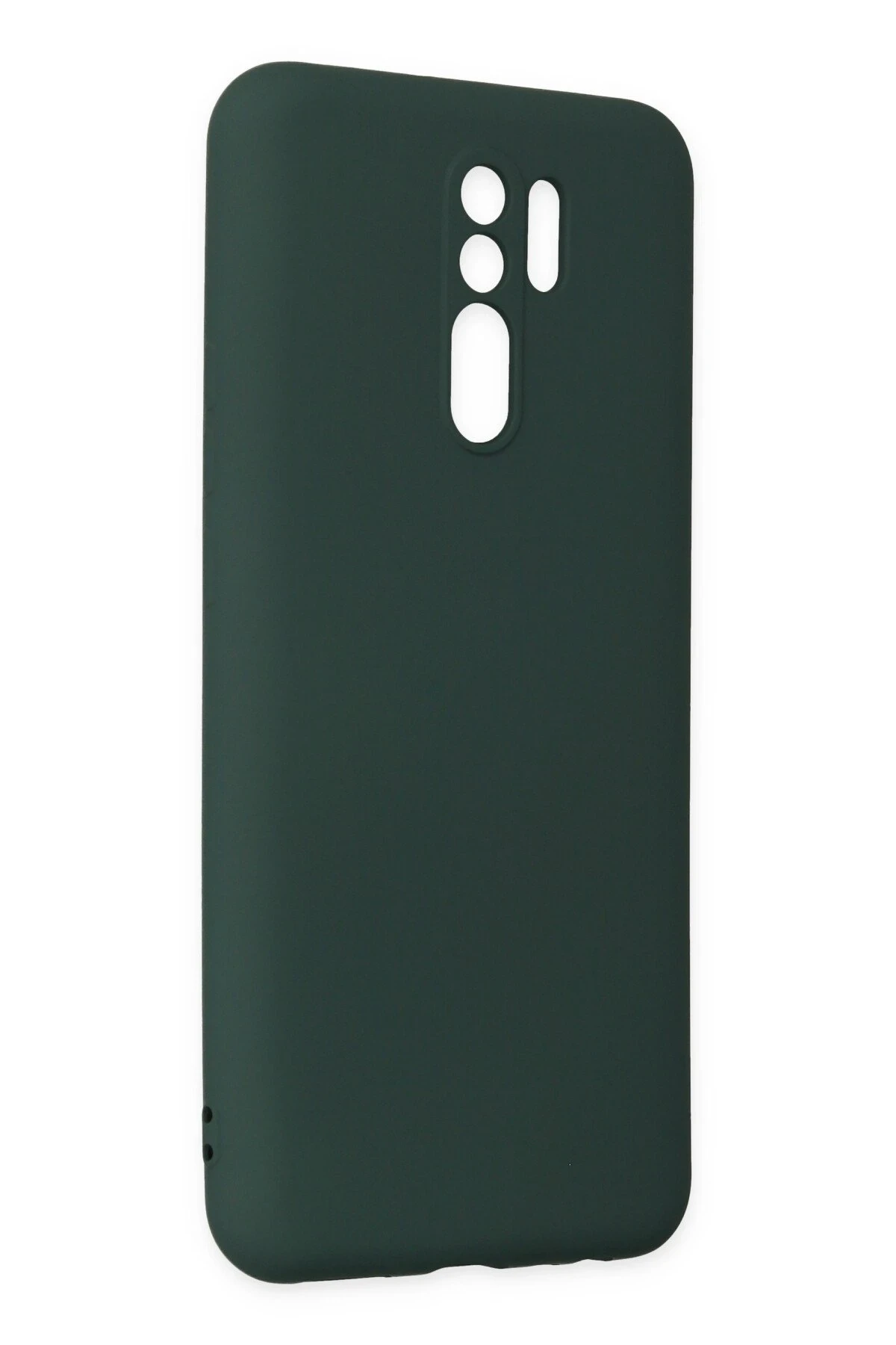 Newface Xiaomi Redmi 9 Kılıf Nano içi Kadife Silikon - Koyu Yeşil