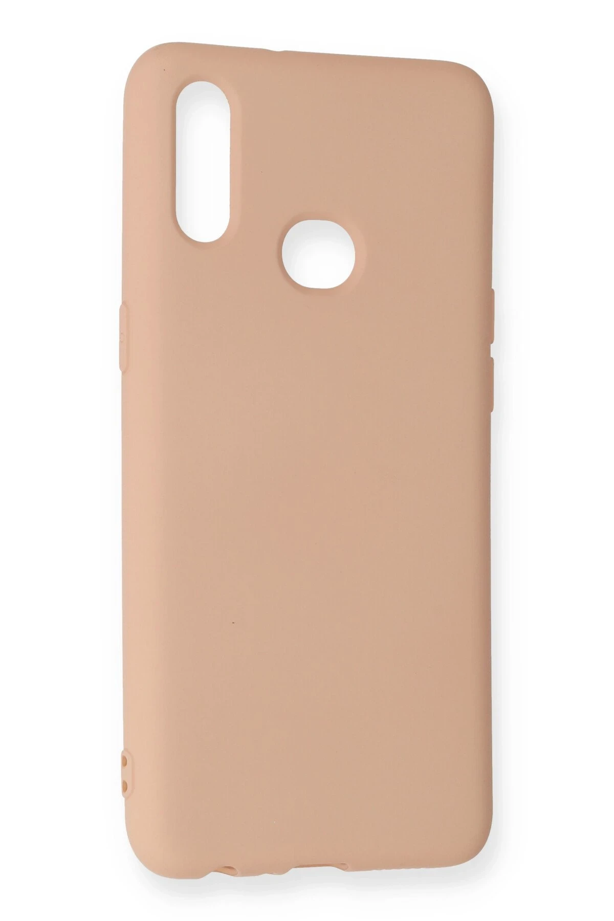 Newface Samsung Galaxy A10S Kılıf Nano içi Kadife Silikon - Pudra