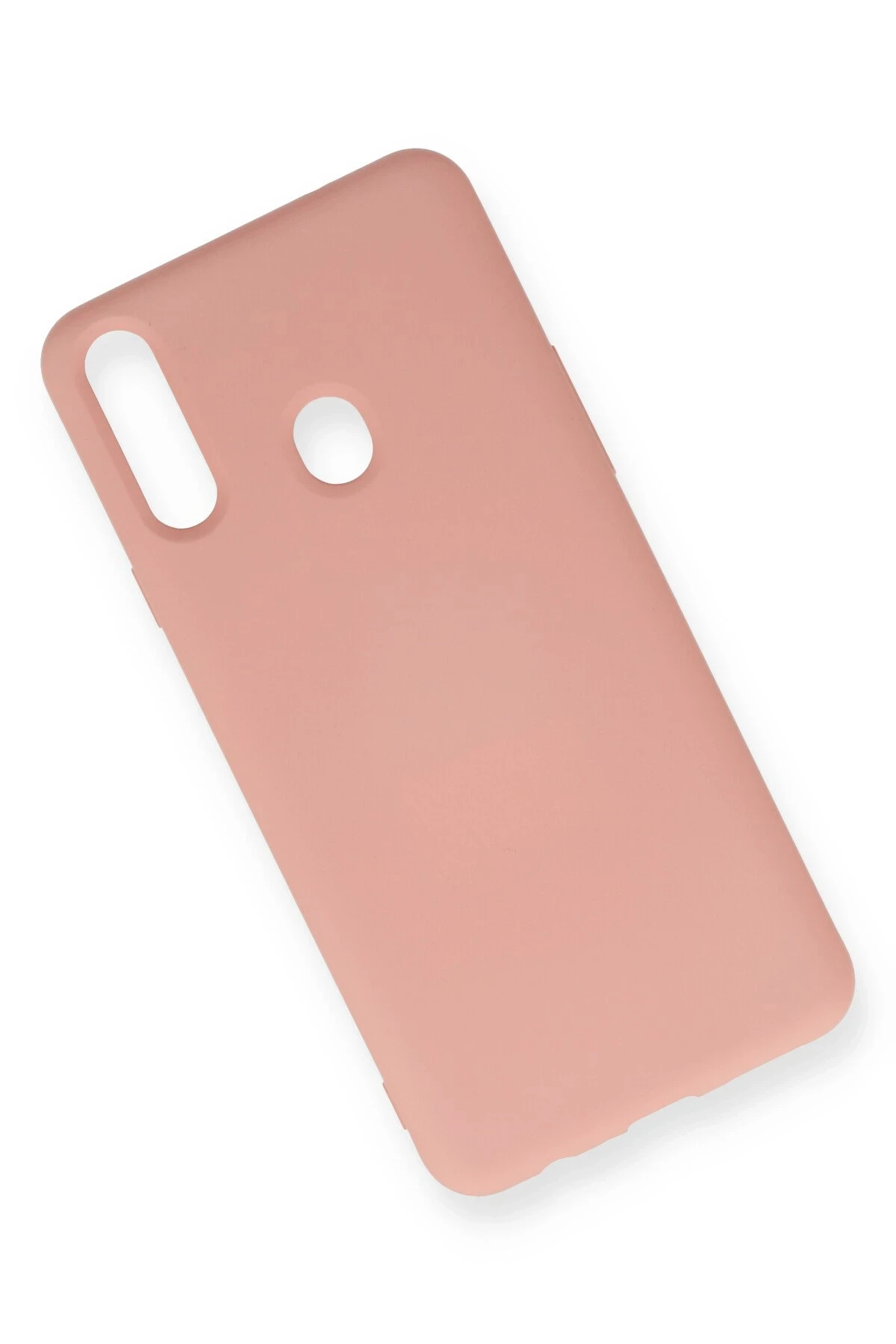 Newface Samsung Galaxy A20S Kılıf Nano içi Kadife Silikon - Pudra