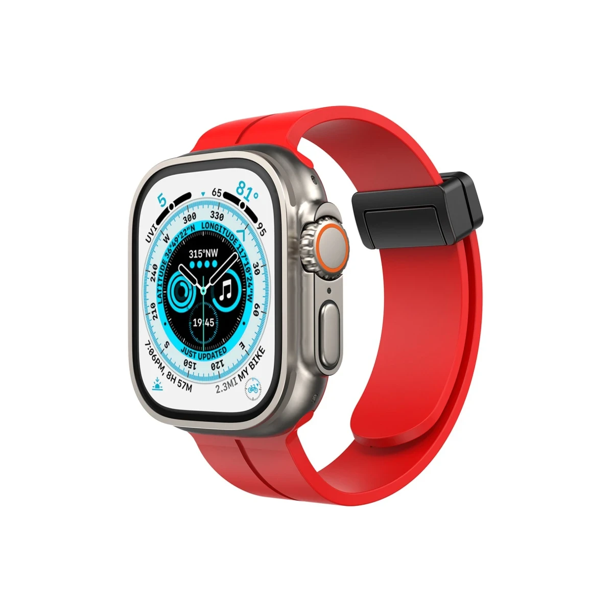 Newface Apple Watch 42mm KR412 Elegance Stylısh Kordon - Kırmızı