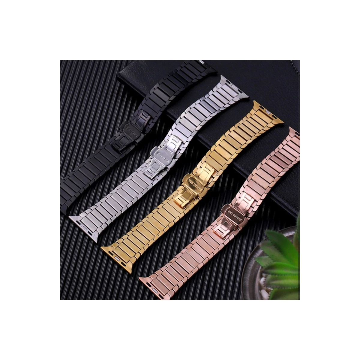Newface Apple Watch 38mm KR413 Fine Steel Kordon - Siyah — görsel 6