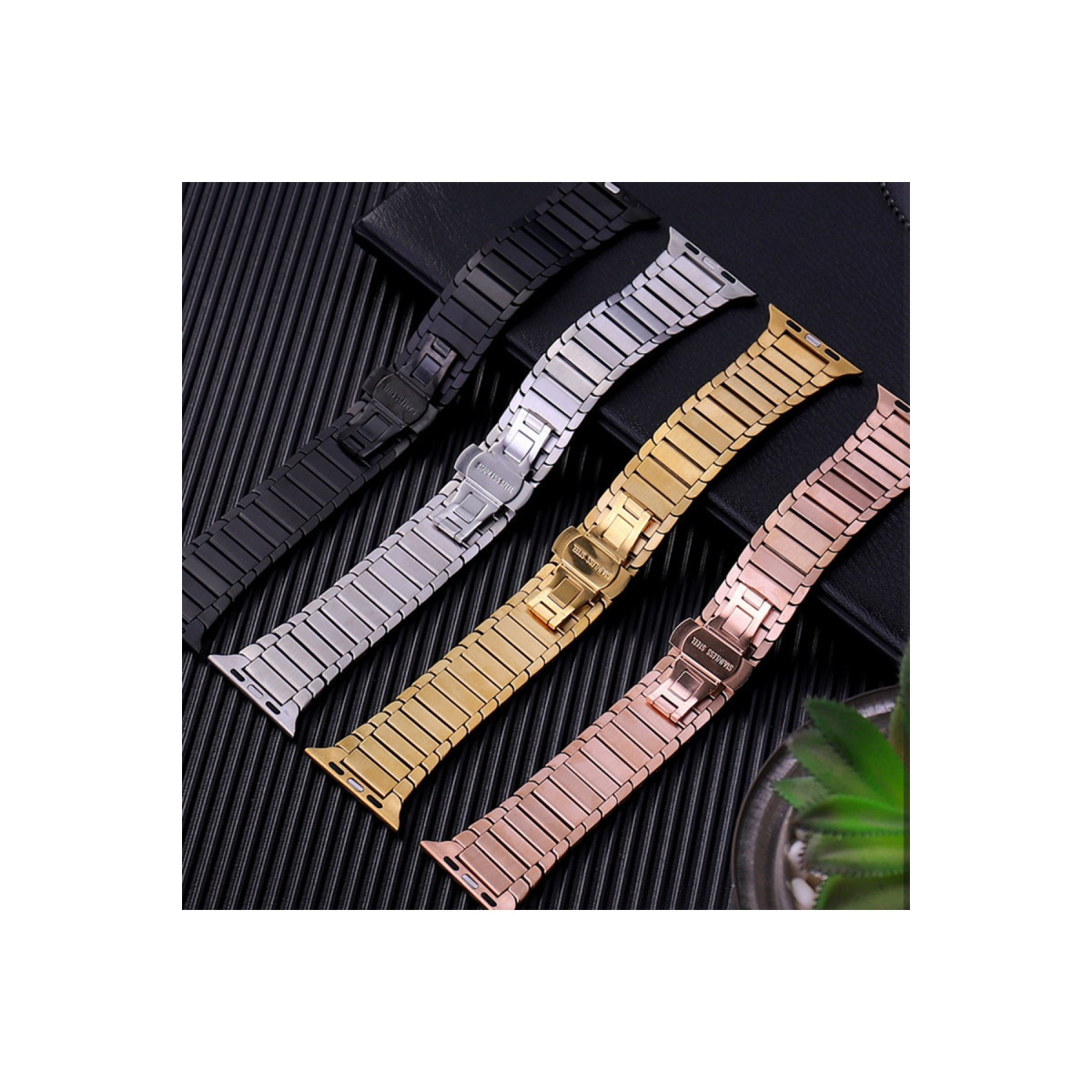 Newface Apple Watch 38mm KR413 Fine Steel Kordon - Siyah — görsel 10