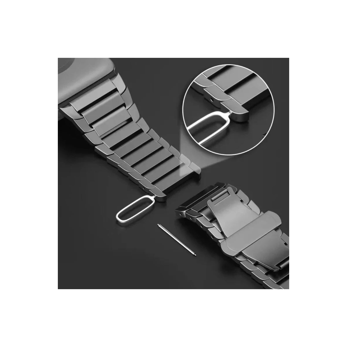 Newface Apple Watch 38mm KR413 Fine Steel Kordon - Siyah — görsel 8