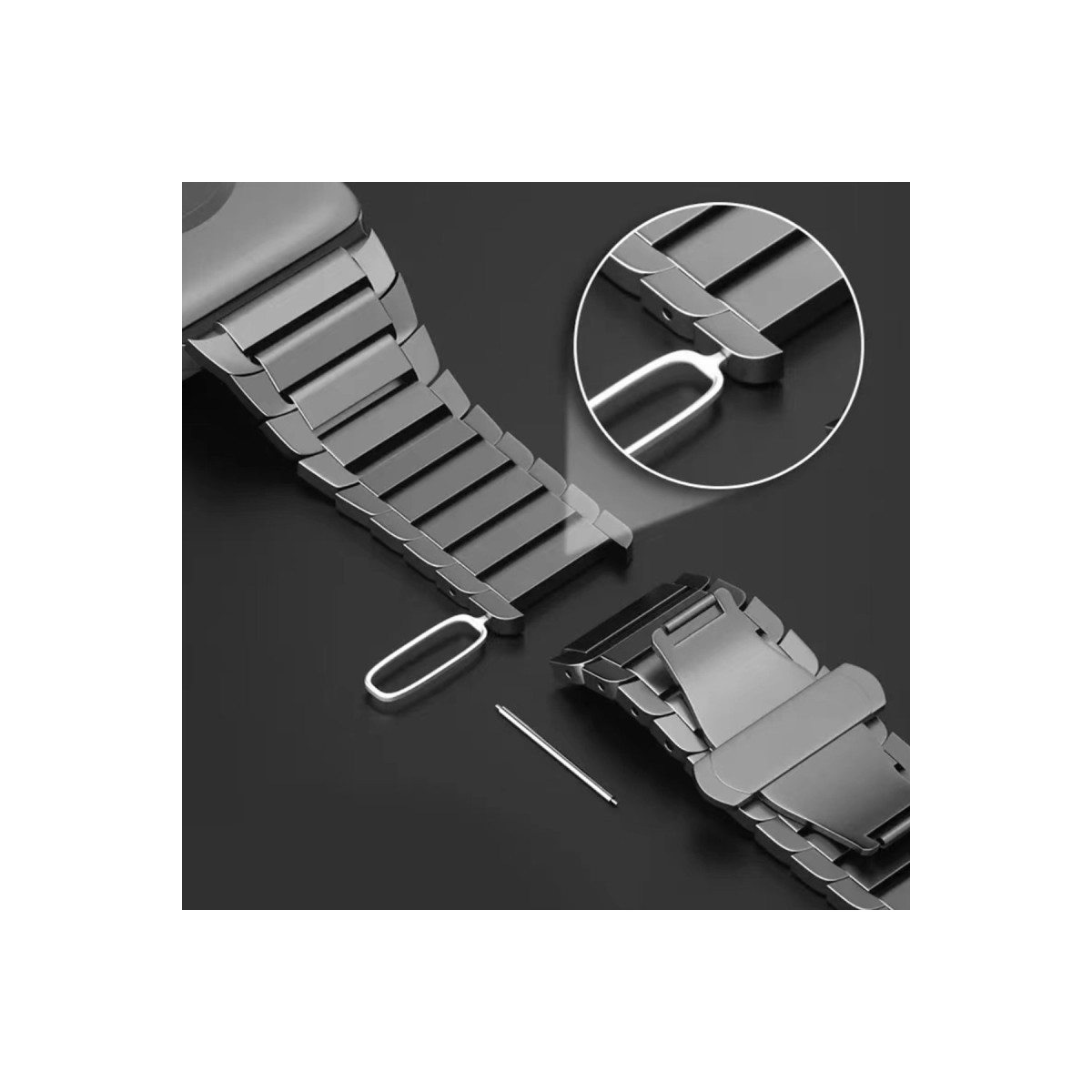 Newface Apple Watch 38mm KR413 Fine Steel Kordon - Siyah — görsel 12