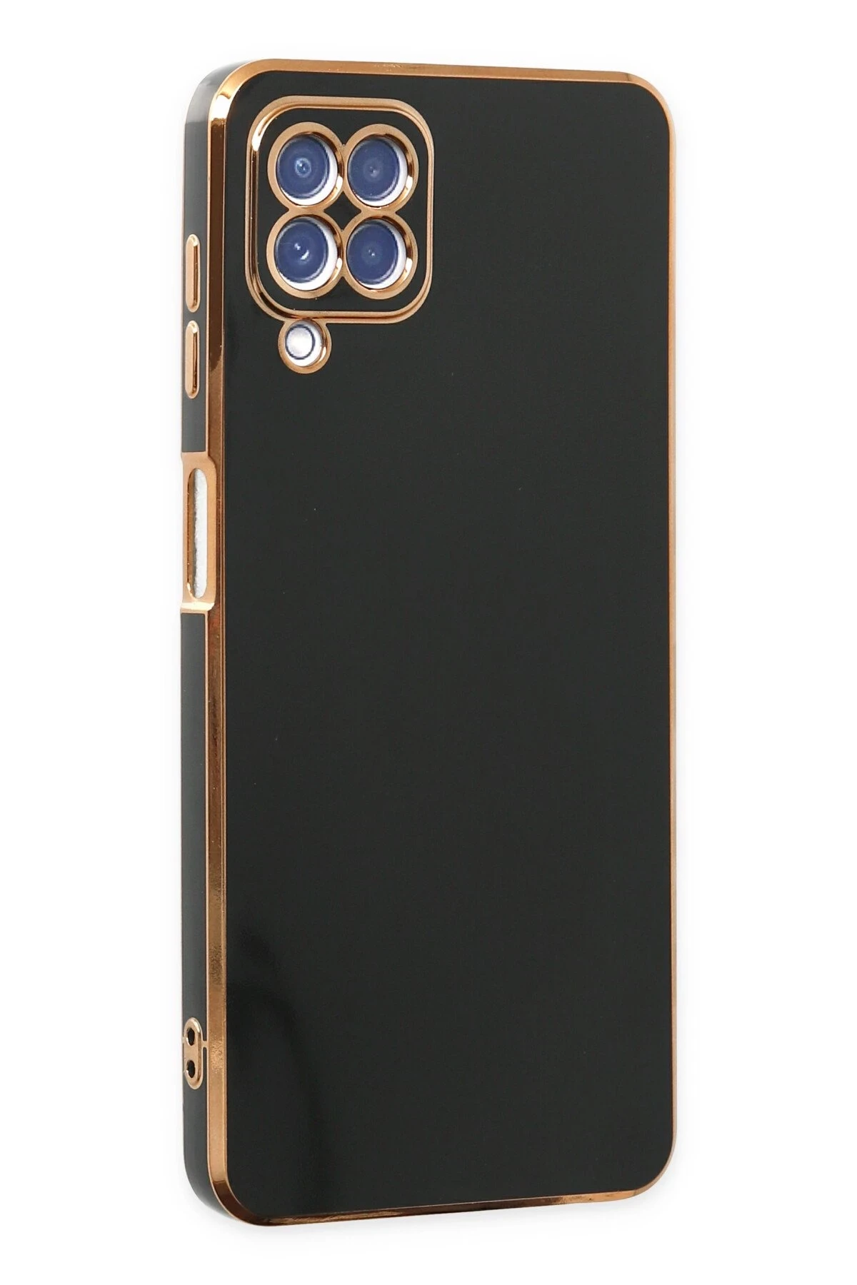 Newface Samsung Galaxy A12 Kılıf Volet Silikon - Siyah