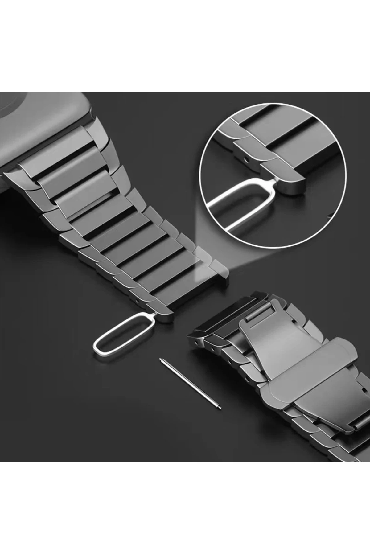 Newface Apple Watch 42mm KR413 Fine Steel Kordon - Siyah — görsel 3