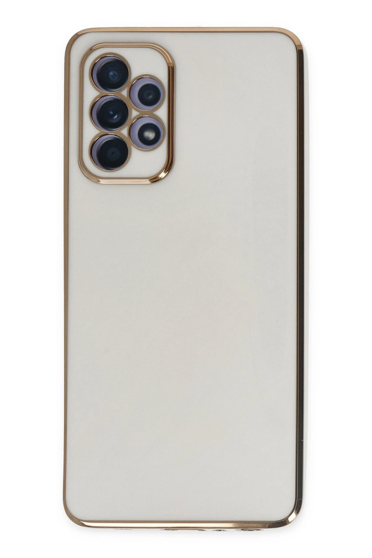 Newface Samsung Galaxy A52 Kılıf Volet Silikon - Beyaz