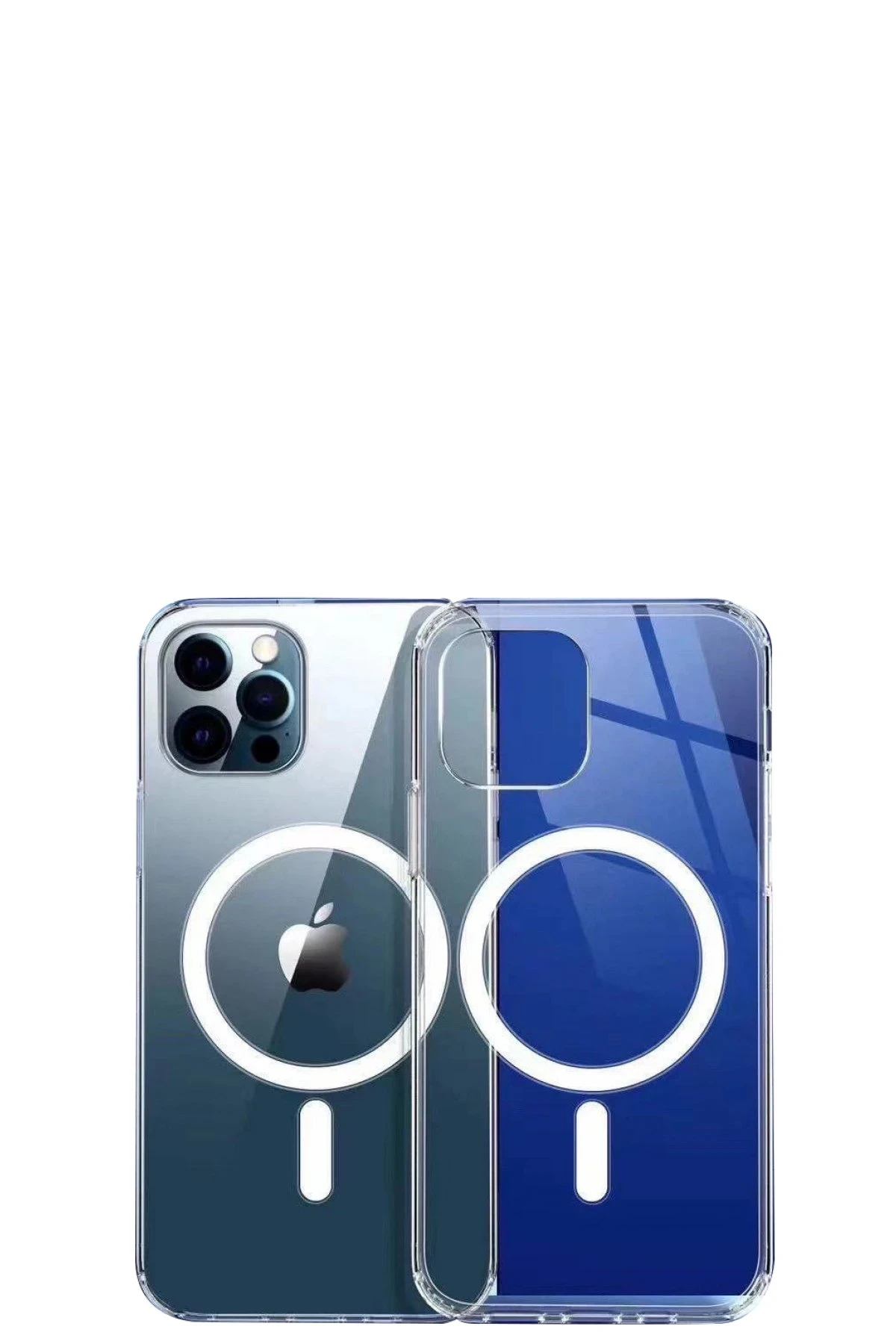Newface Apple iPhone 12 Pro Max Kılıf Magneticsafe Şeffaf Silikon - Şeffaf — görsel 3