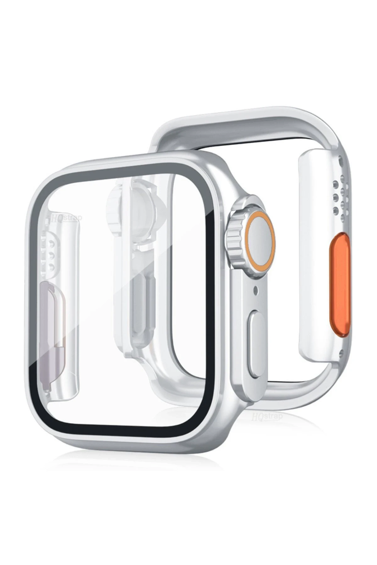 Newface Apple Watch 44mm Watch 49mm Kasa Dönüştürücü ve Ekran Koruyucu - Gümüş