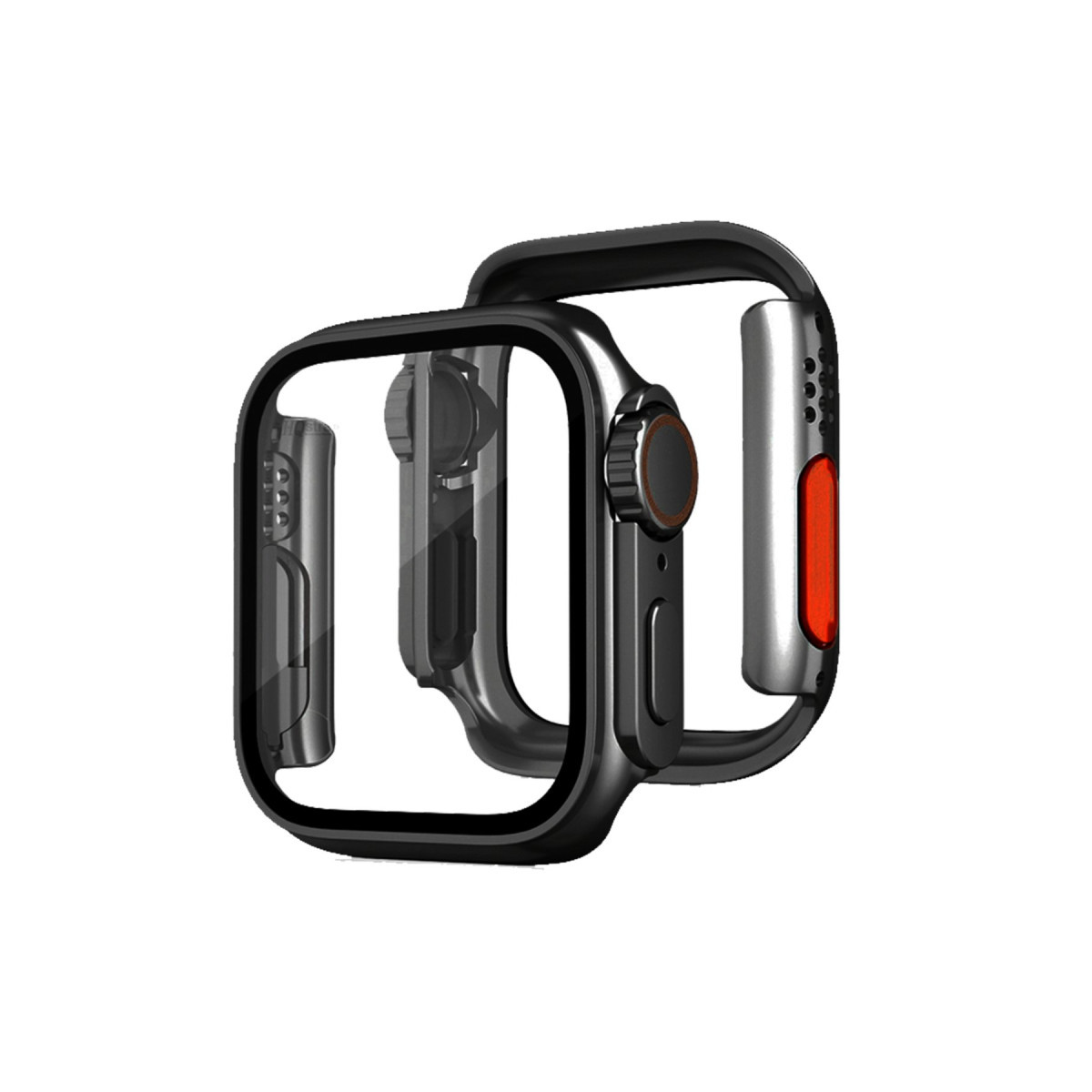 Newface Apple Watch 45mm Watch 49mm Kasa Dönüştürücü ve Ekran Koruyucu - Siyah — görsel 3