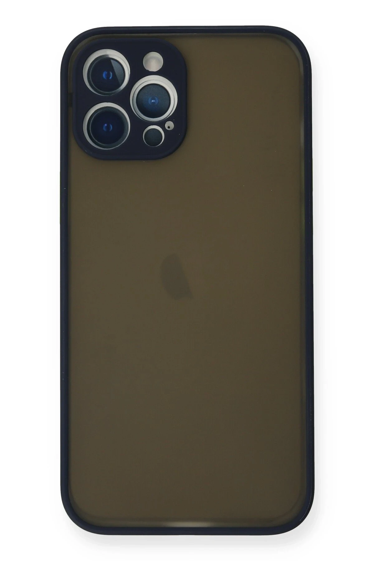 Newface iPhone 12 Pro Kılıf Montreal Silikon Kapak - Lacivert