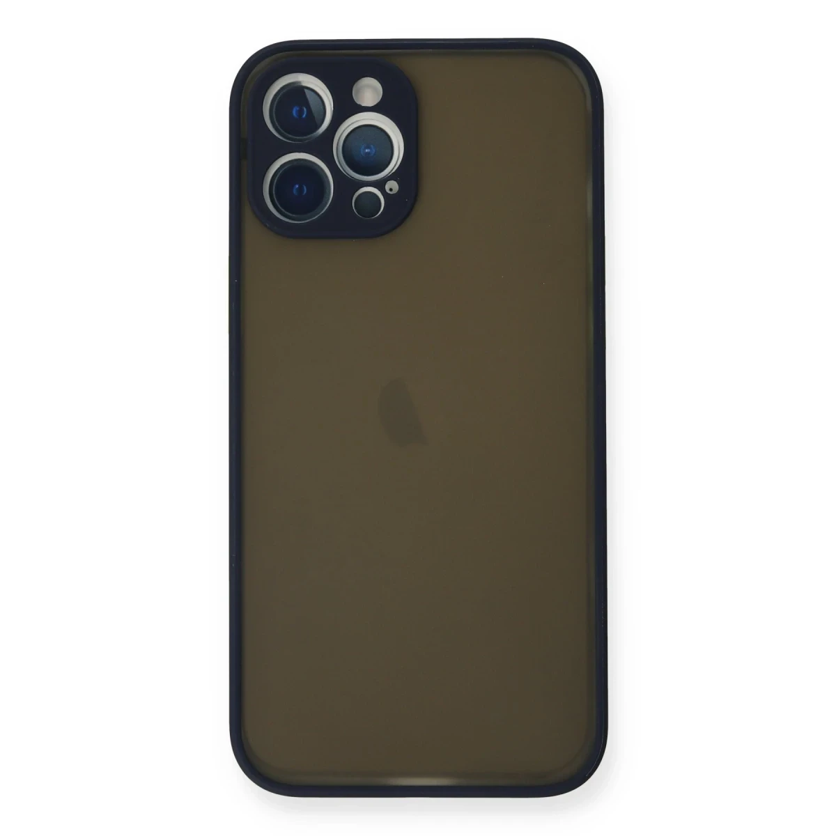 Newface Apple iPhone 12 Pro Kılıf Montreal Silikon Kapak - Lacivert