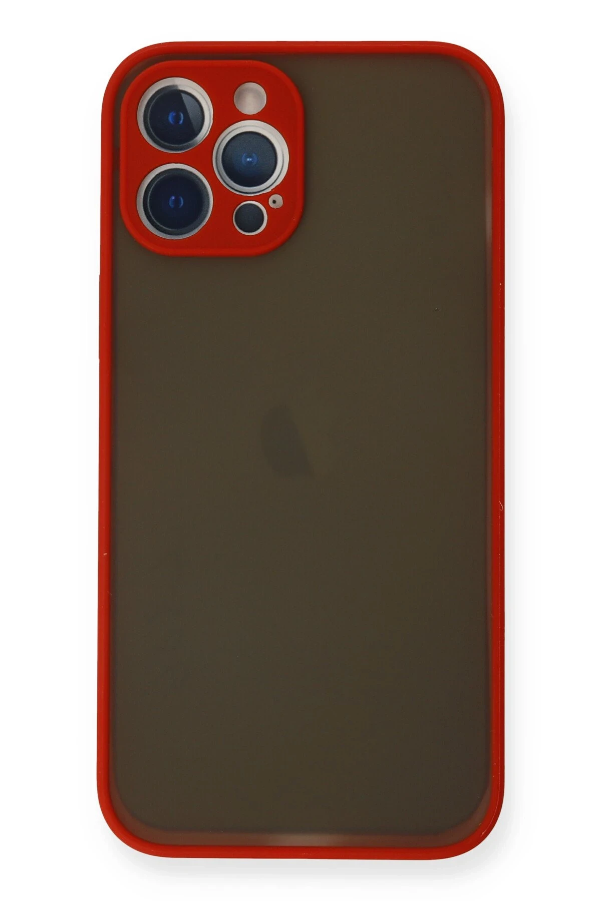 Newface iPhone 12 Pro Max Kılıf Montreal Silikon Kapak - Kırmızı