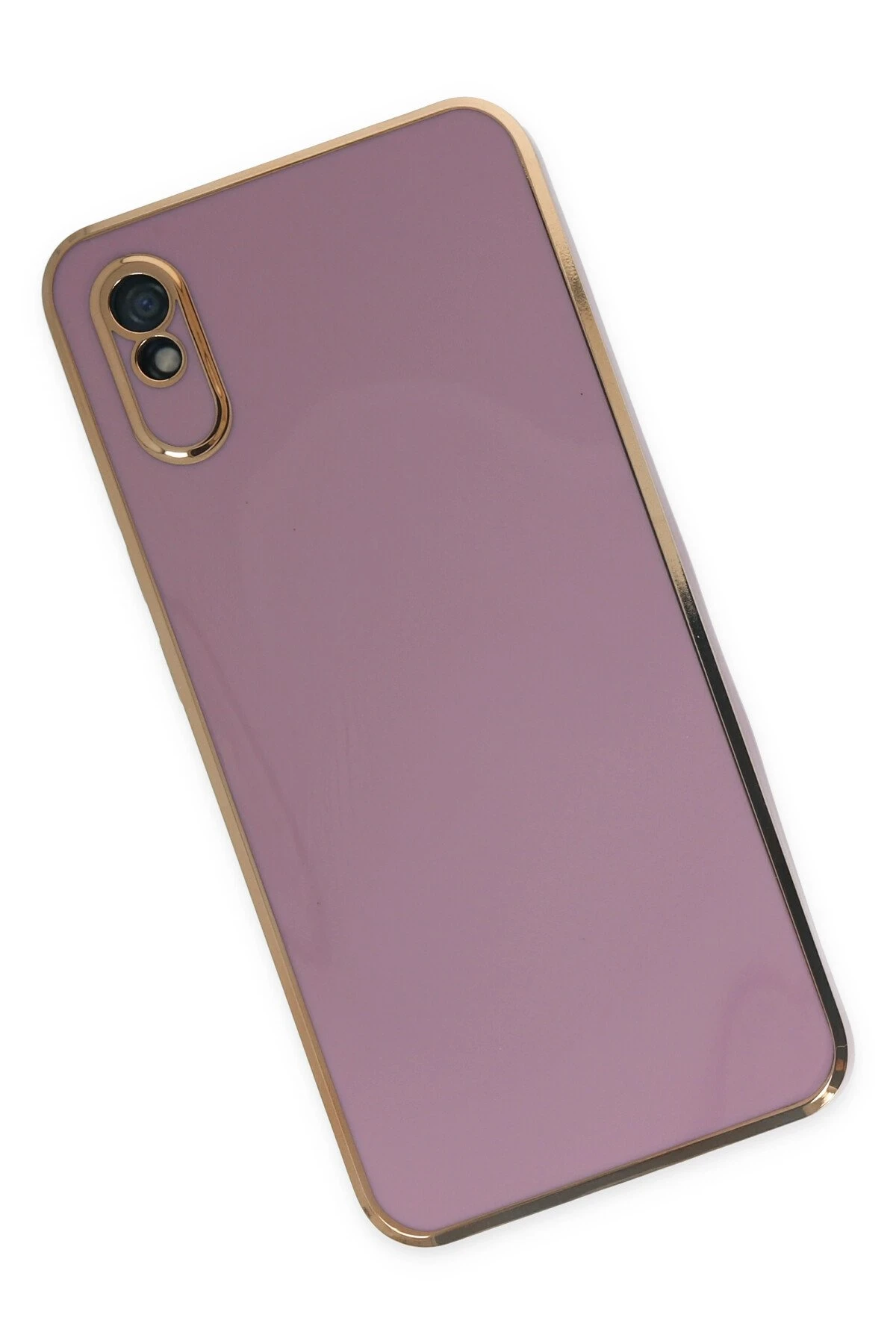 Newface Xiaomi Redmi 9A Kılıf Volet Silikon - Mor