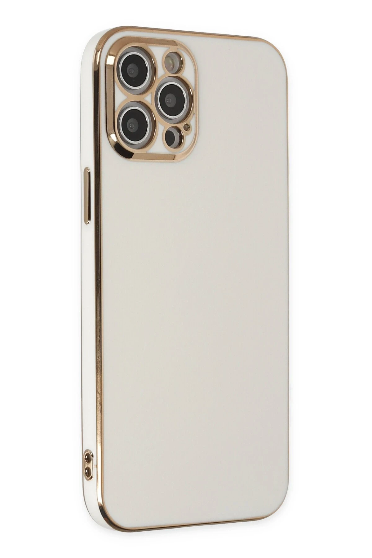 Newface iPhone 12 Pro Max Kılıf Volet Silikon - Beyaz