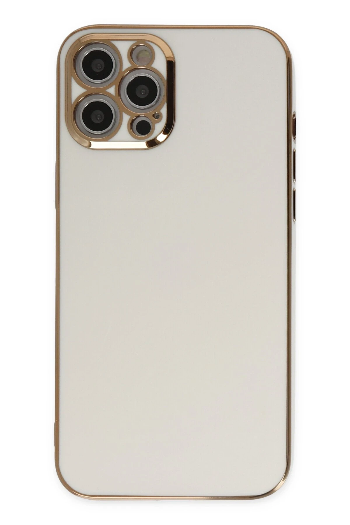 Newface iPhone 12 Pro Max Kılıf Volet Silikon - Beyaz