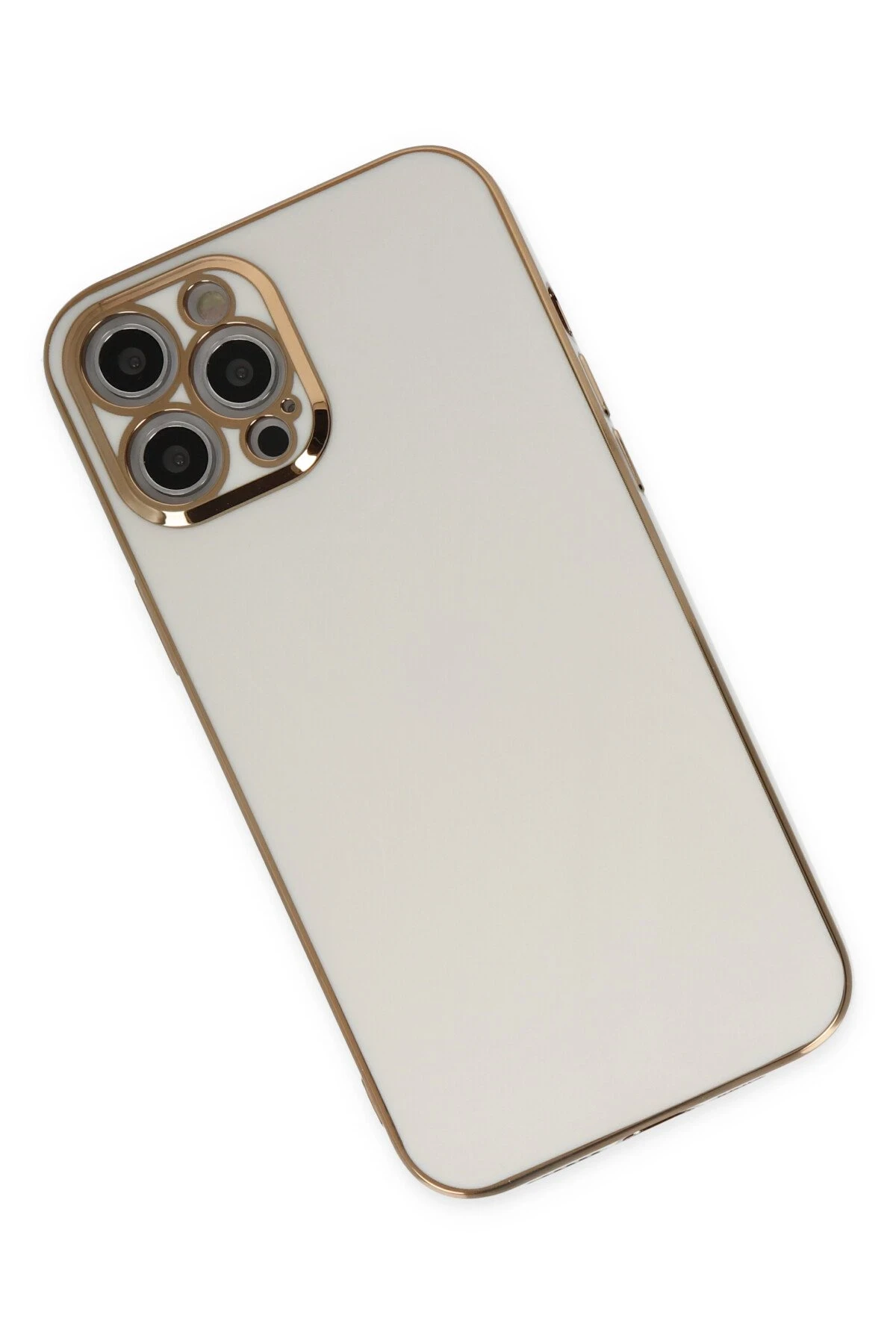 Newface iPhone 12 Pro Max Kılıf Volet Silikon - Beyaz