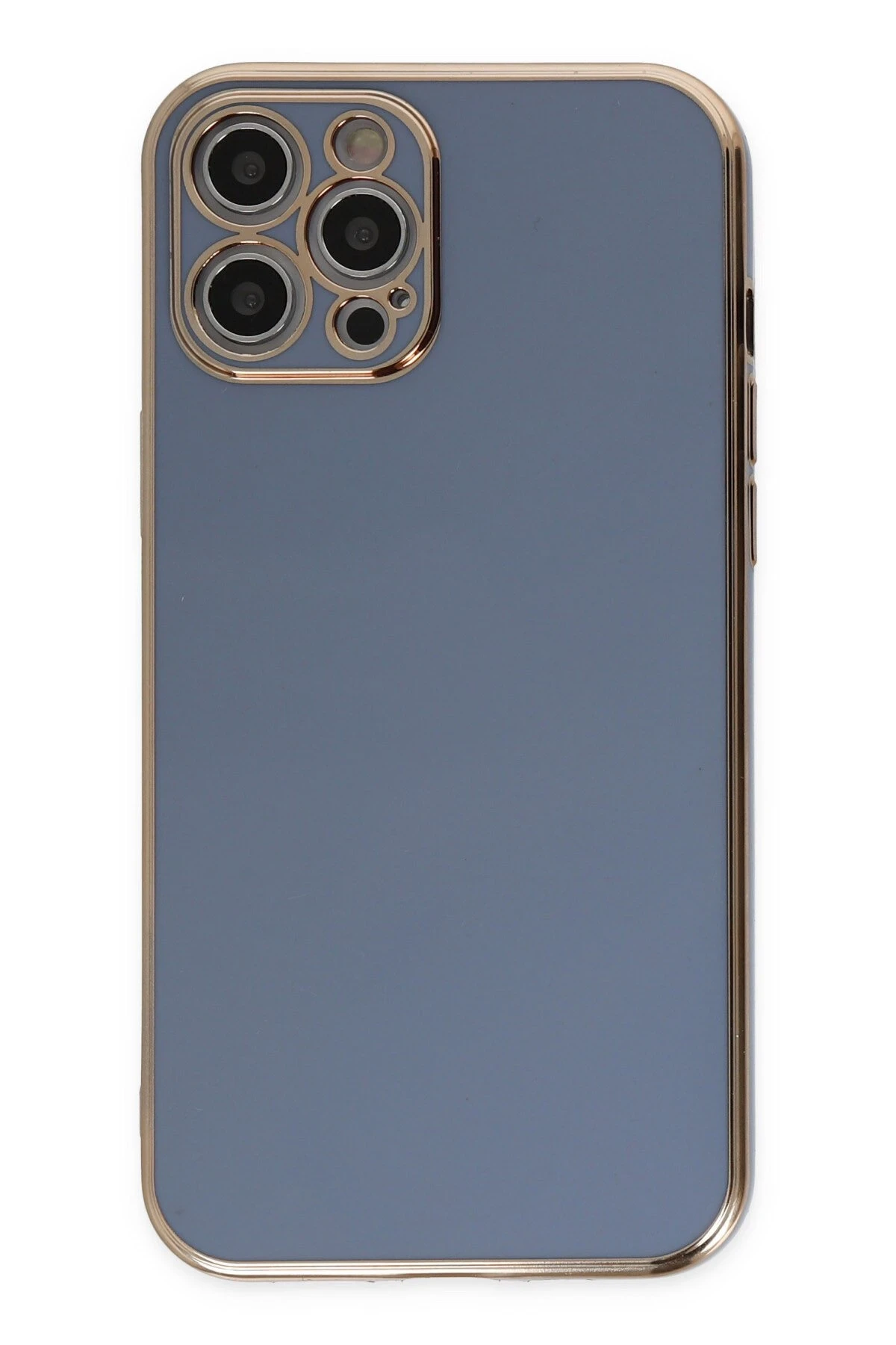 Newface iPhone 12 Pro Max Kılıf Volet Silikon - Mavi