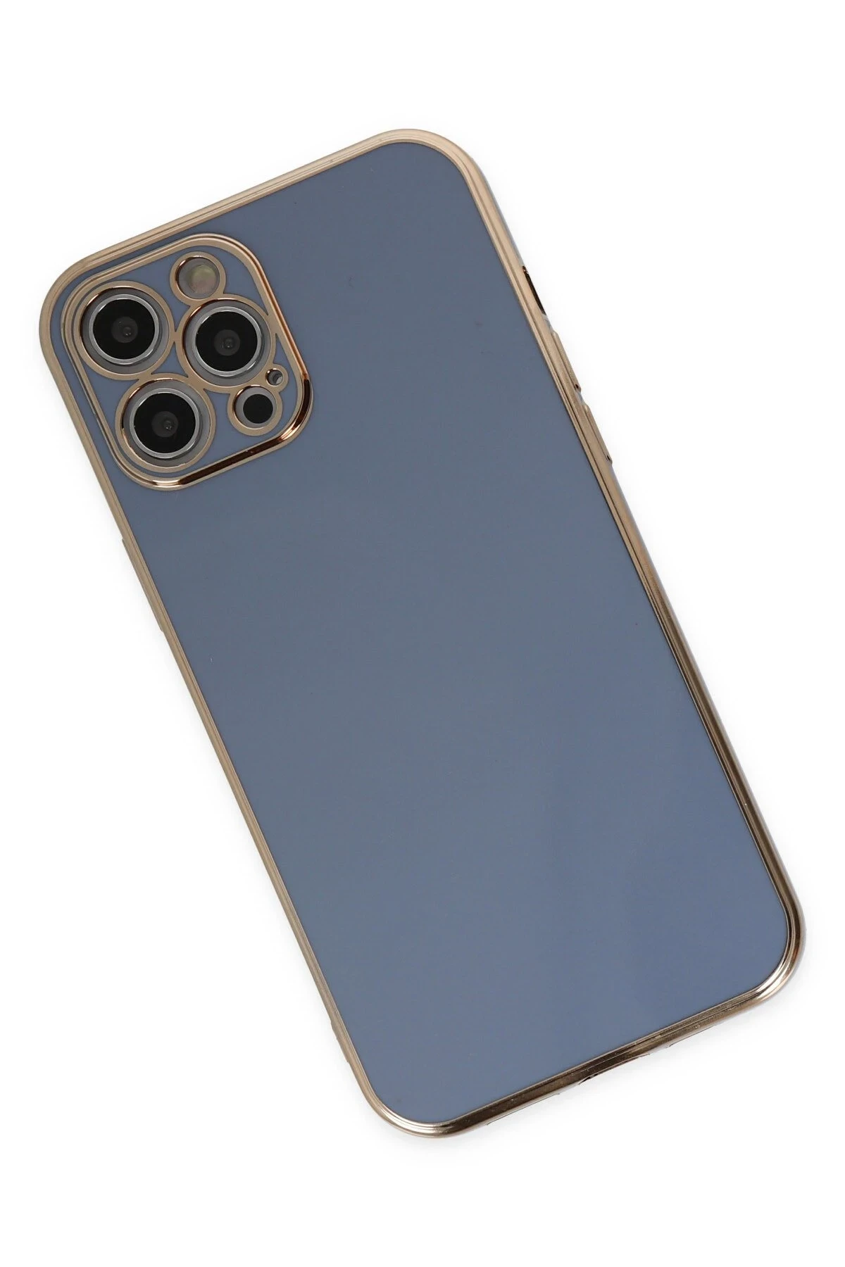 Newface iPhone 12 Pro Max Kılıf Volet Silikon - Mavi