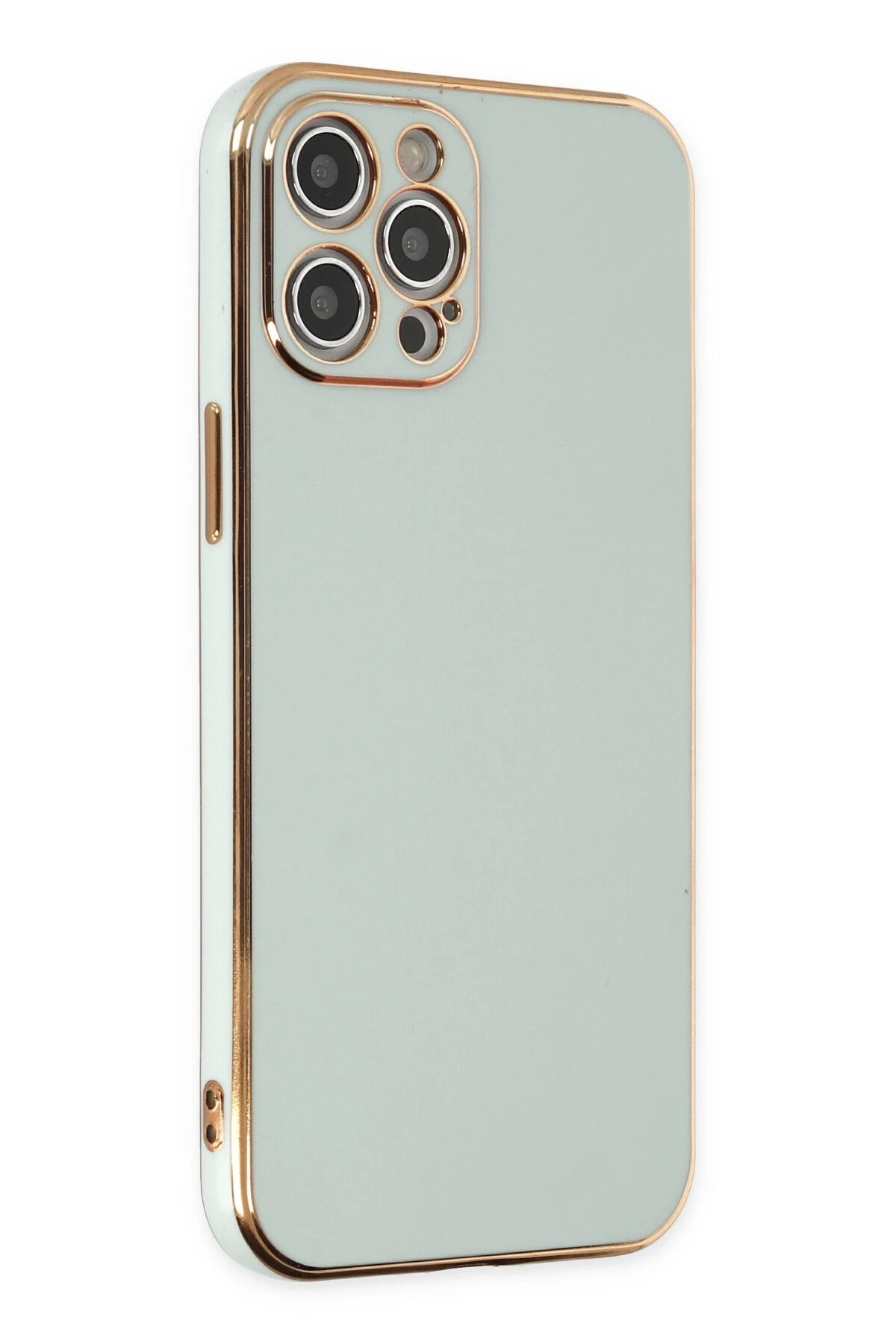 Newface iPhone 12 Pro Max Kılıf Volet Silikon - Açık Yeşil