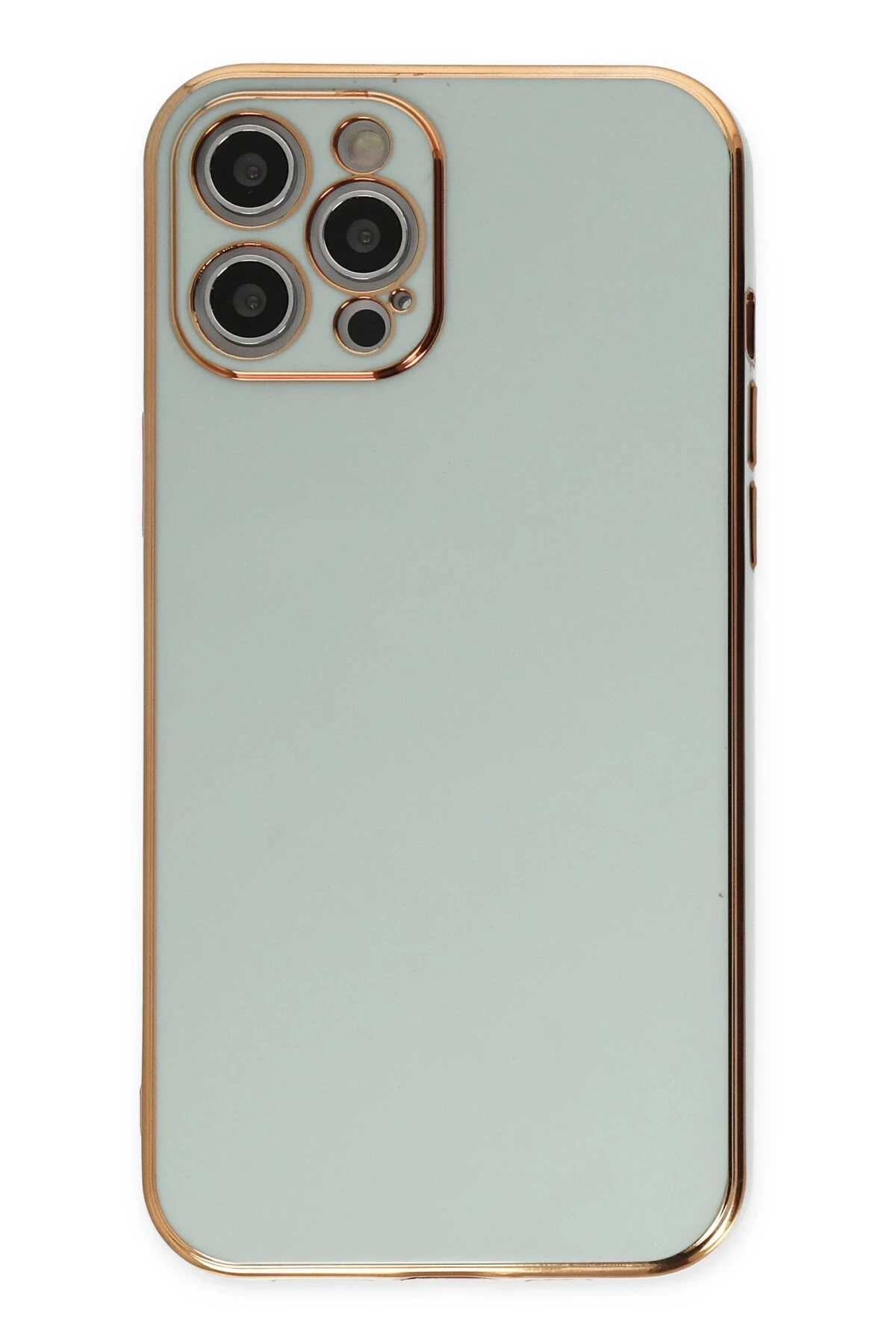Newface iPhone 12 Pro Max Kılıf Volet Silikon - Açık Yeşil