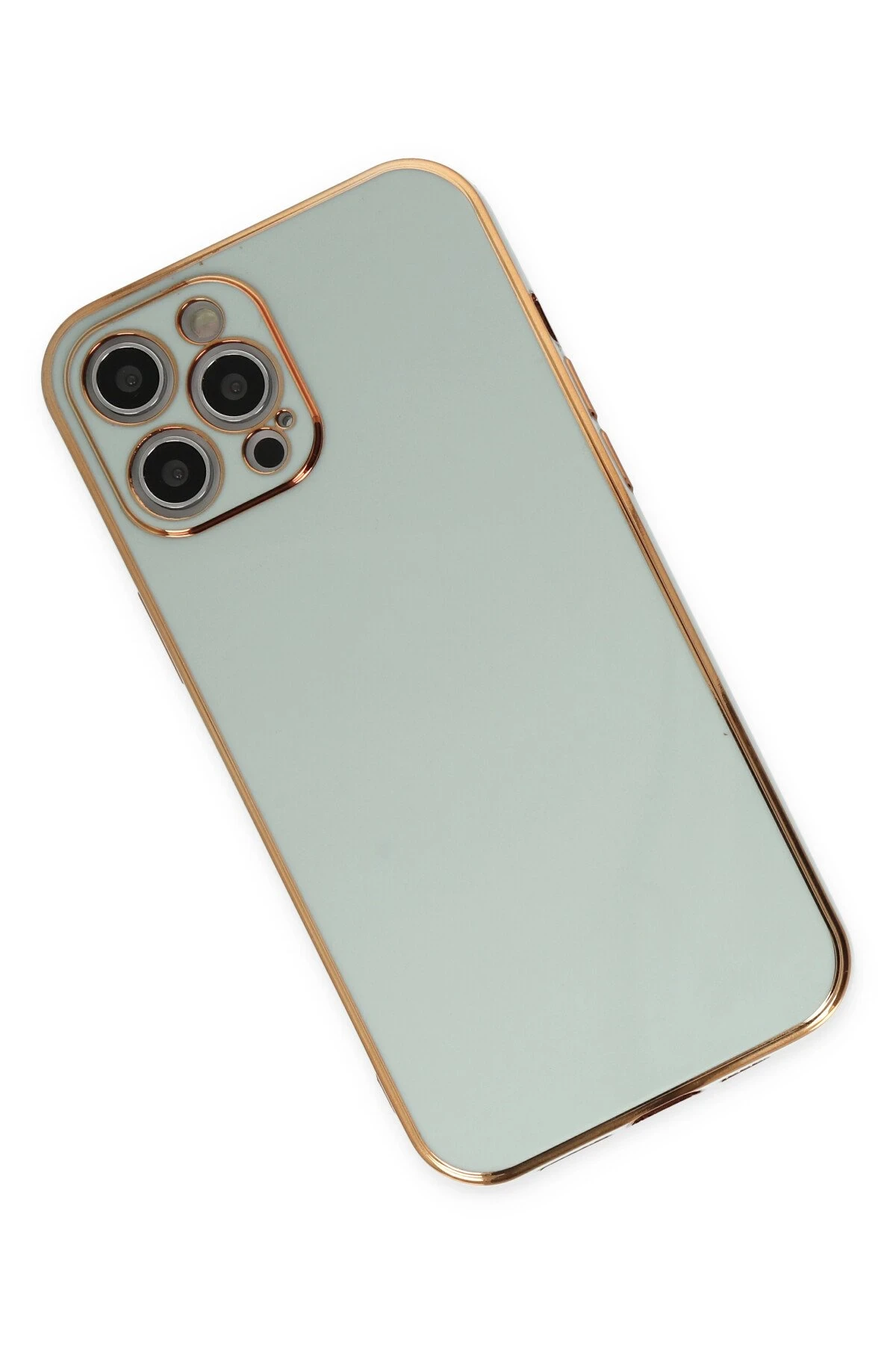 Newface iPhone 12 Pro Max Kılıf Volet Silikon - Açık Yeşil