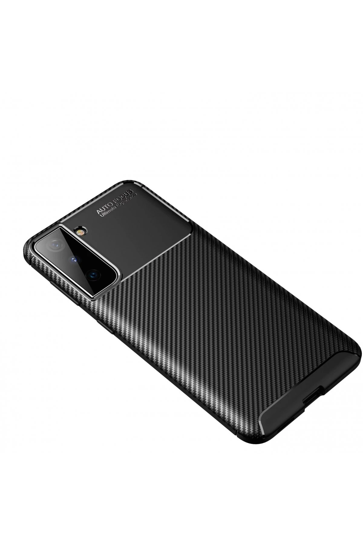 Newface Samsung Galaxy S21 Plus Kılıf Auto Focus Karbon Kapak - Siyah — görsel 2