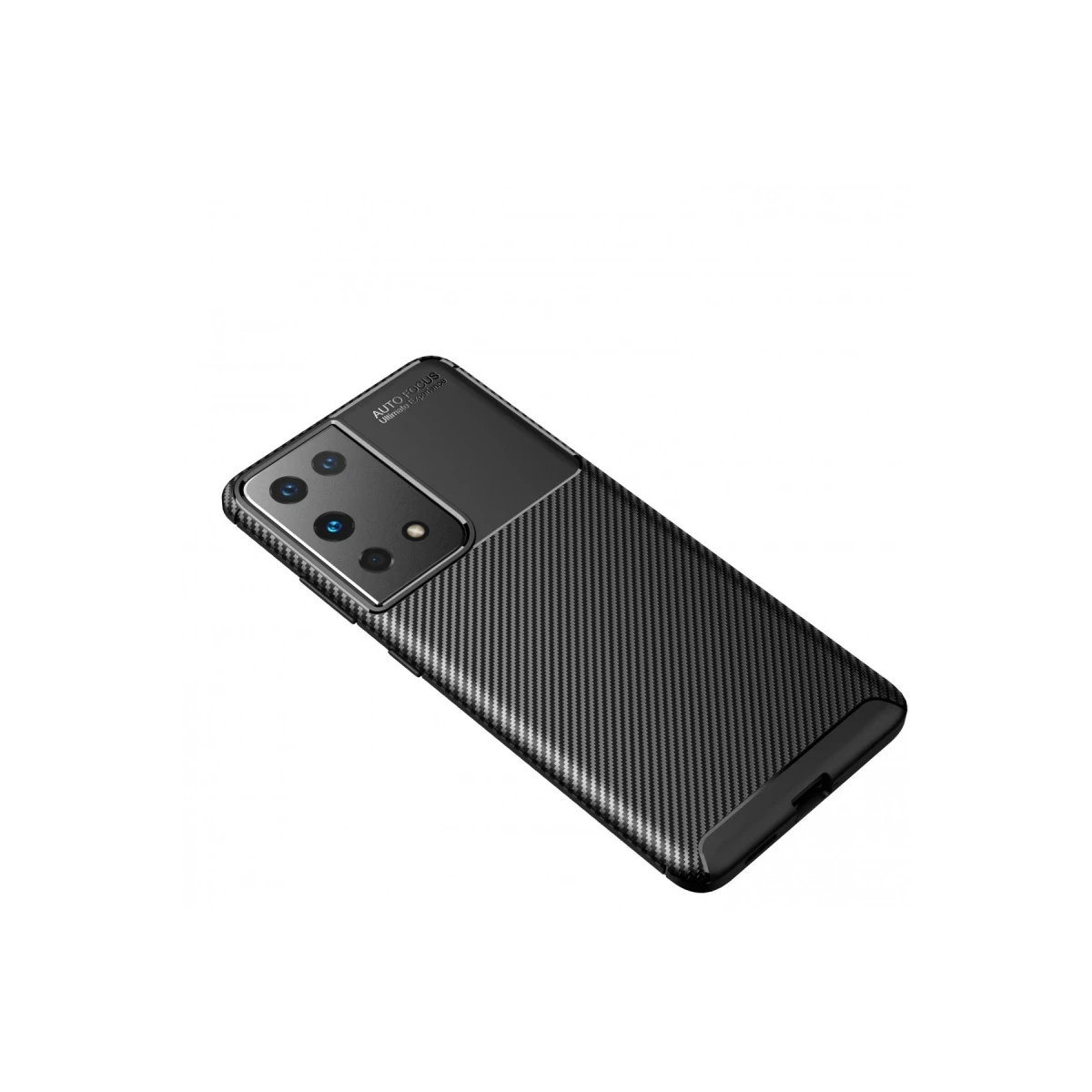Newface Samsung Galaxy S21 Ultra Kılıf Auto Focus Karbon Kapak - Siyah — görsel 4