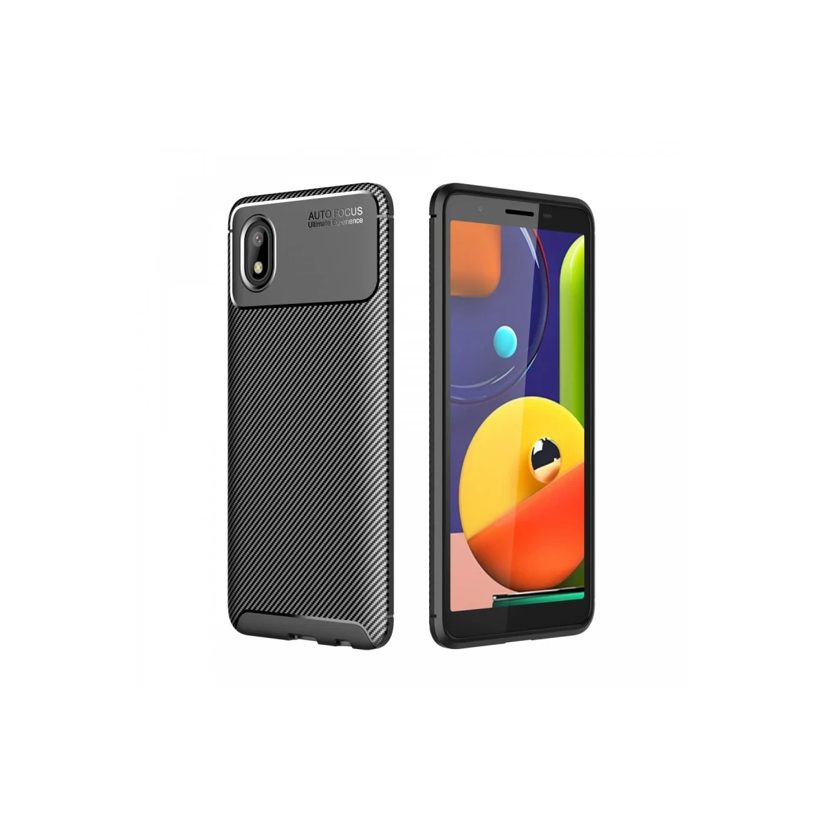 Newface Samsung Galaxy A01 Core Kılıf Auto Focus Karbon Kapak - Siyah — görsel 3