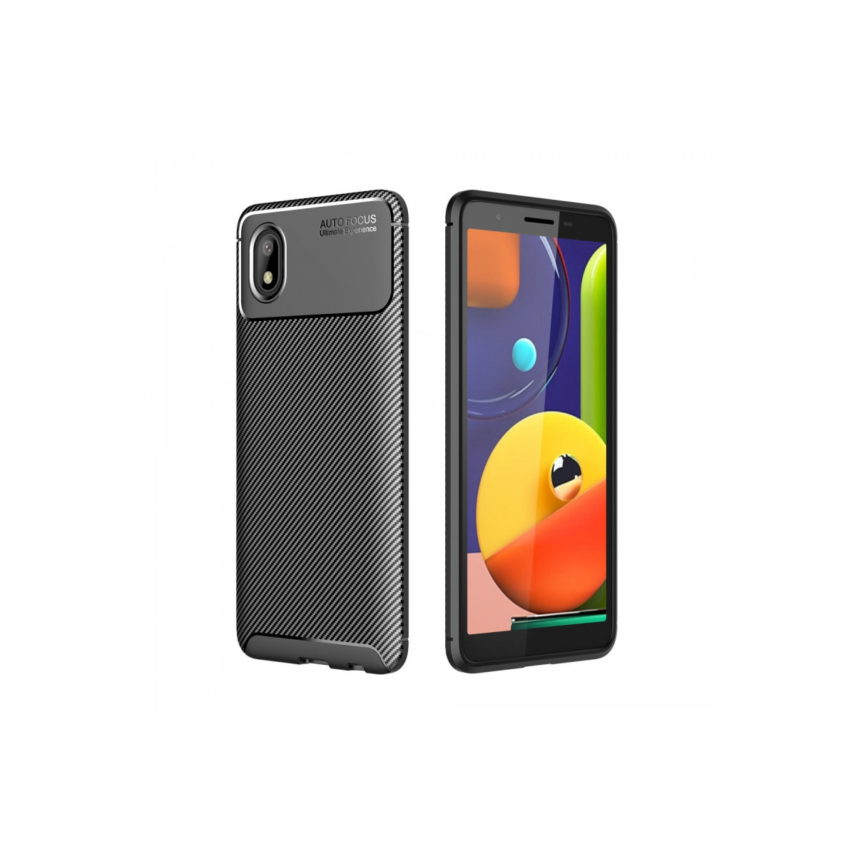 Newface Samsung Galaxy A01 Core Kılıf Auto Focus Karbon Kapak - Siyah — görsel 5