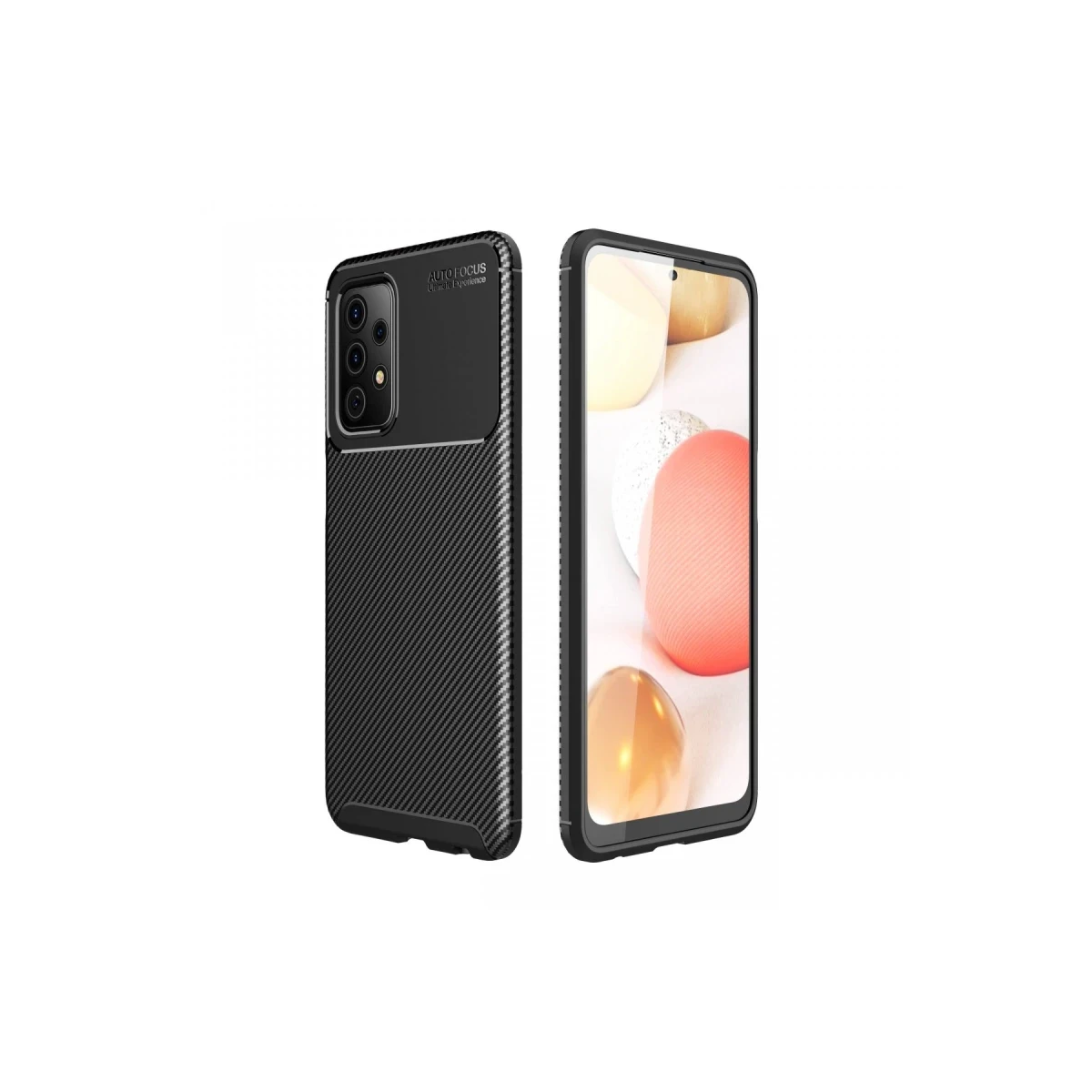 Newface Samsung Galaxy A52 Kılıf Auto Focus Karbon Kapak - Siyah — görsel 3