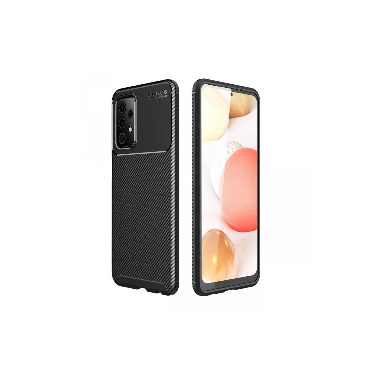 Newface Samsung Galaxy A52 Kılıf Auto Focus Karbon Kapak - Siyah — görsel 5