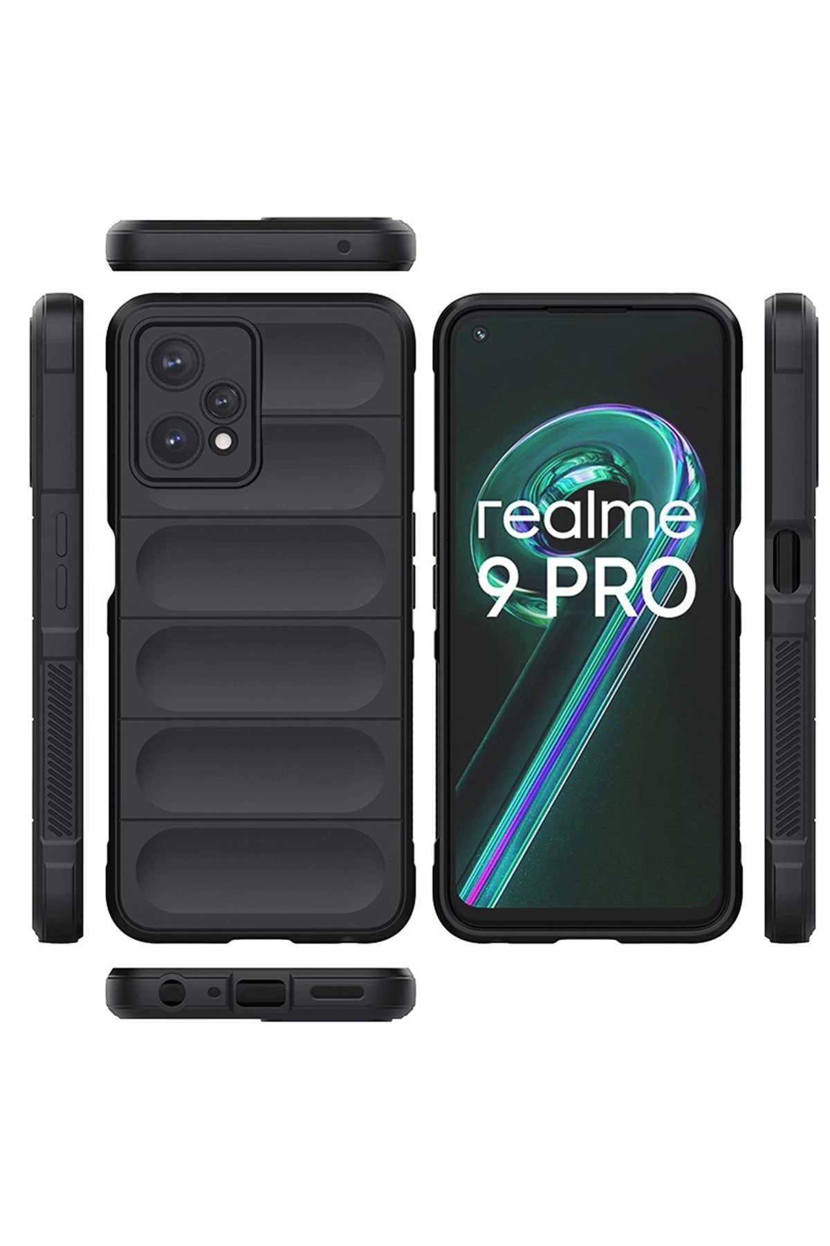 Newface Realme 9 Pro 5G Kılıf Optimum Silikon - Siyah — görsel 2