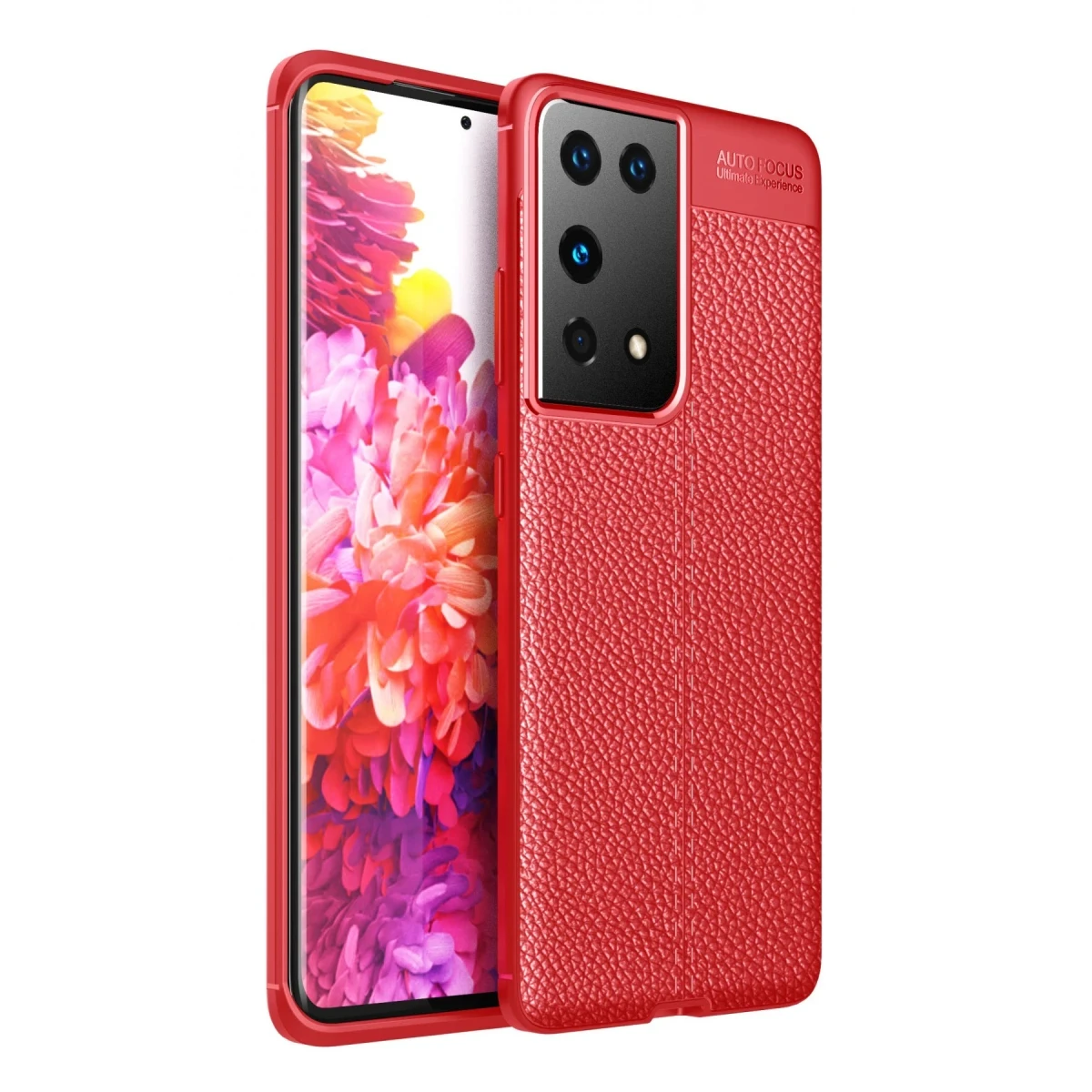 Newface Samsung Galaxy S21 Ultra Kılıf Auto Focus Kapak - Kırmızı