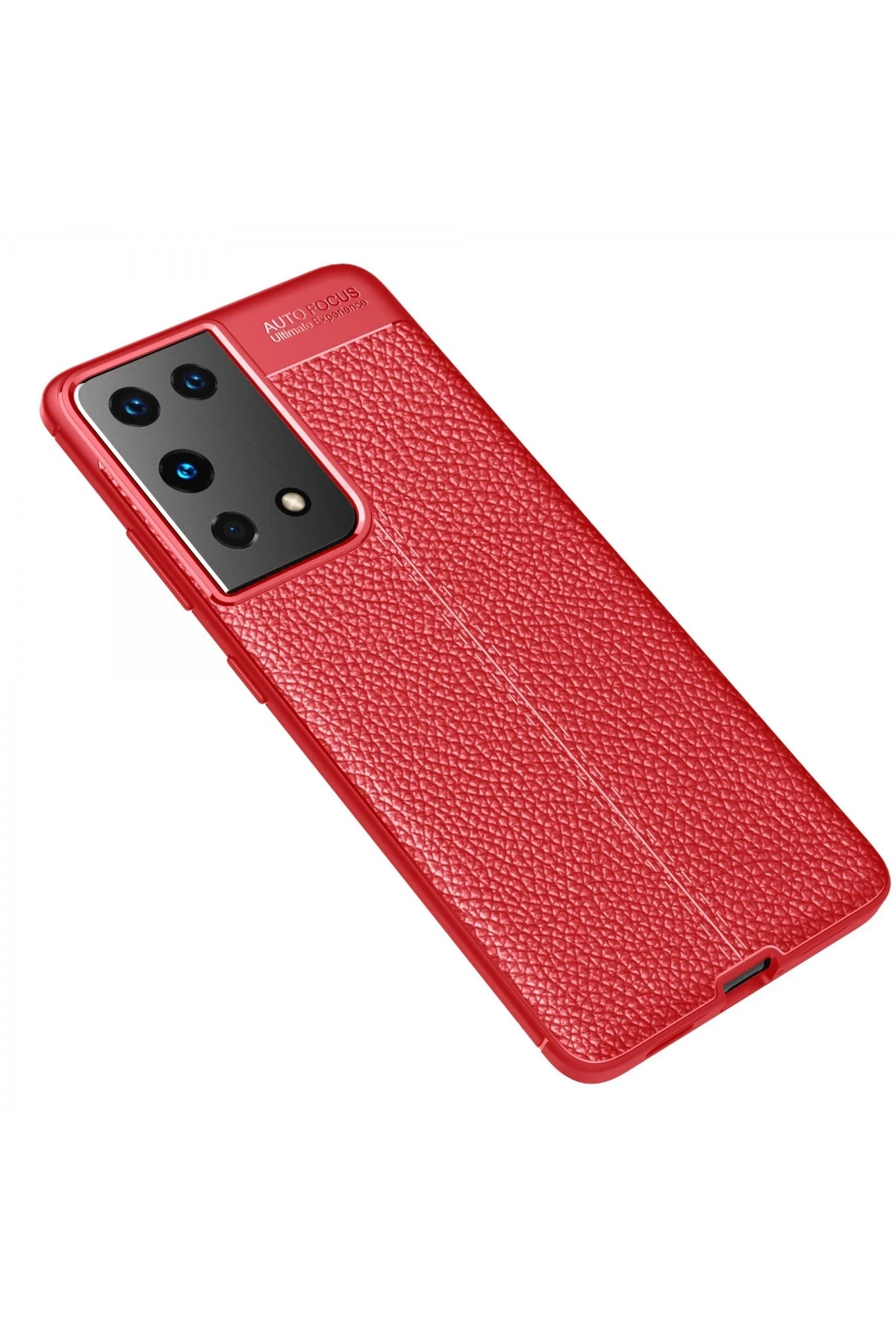 Newface Samsung Galaxy S21 Ultra Kılıf Auto Focus Kapak - Kırmızı