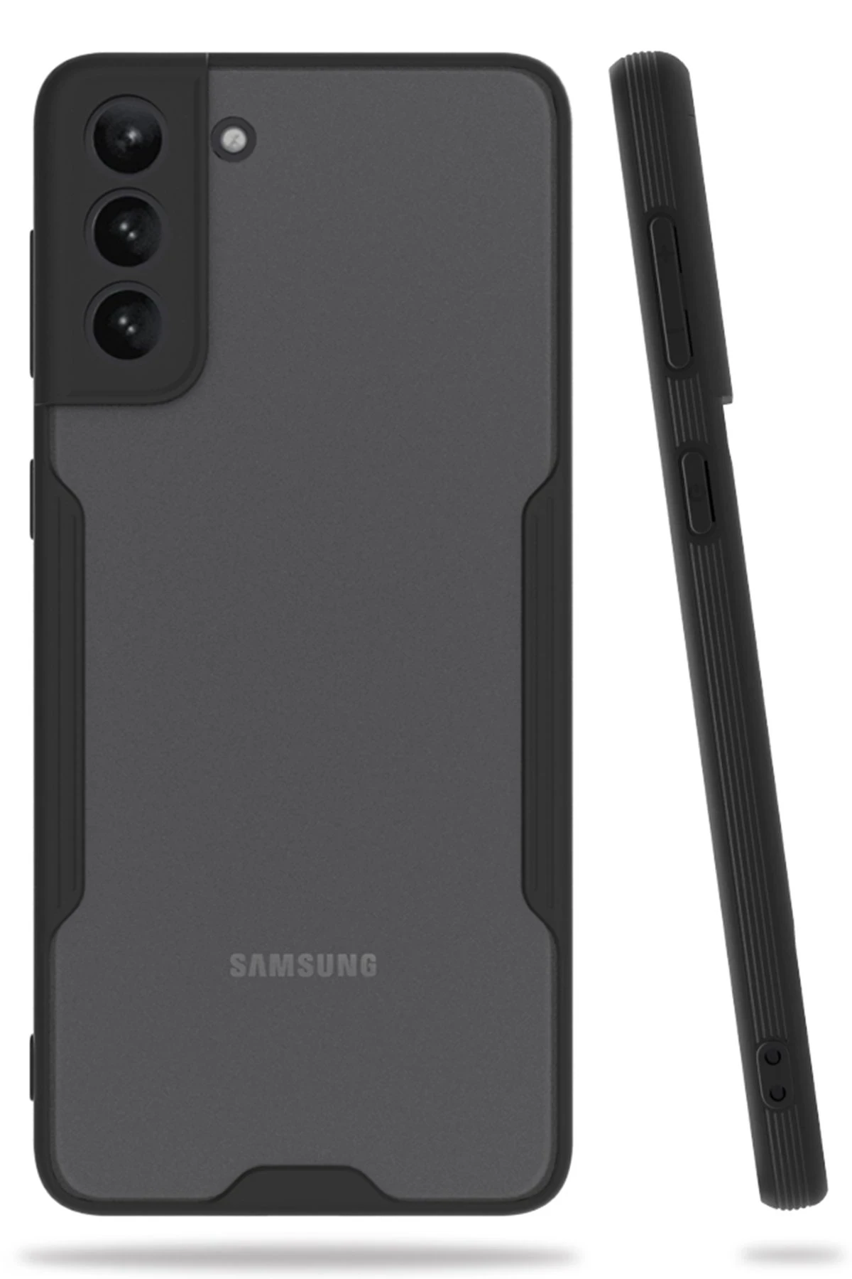 Newface Samsung Galaxy S21 Plus Kılıf Platin Silikon - Siyah