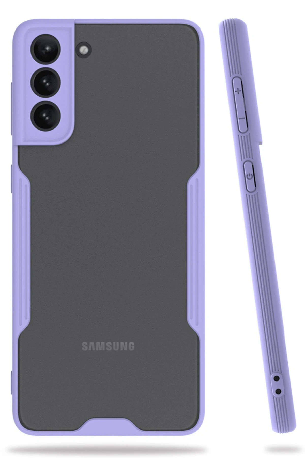Newface Samsung Galaxy S21 Plus Kılıf Platin Silikon - Lila