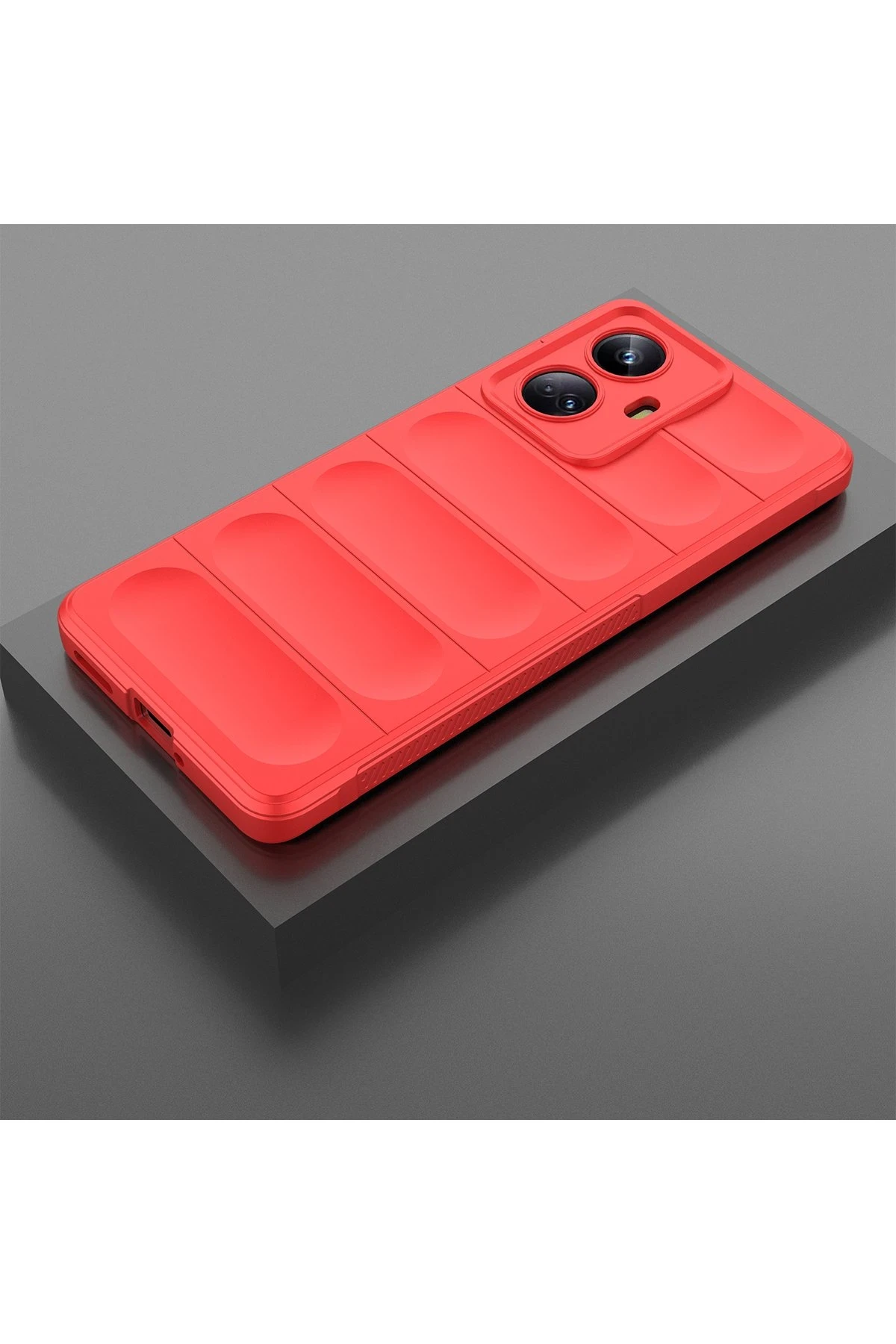 Newface Realme 10 Pro 5G Kılıf Optimum Silikon - Kırmızı