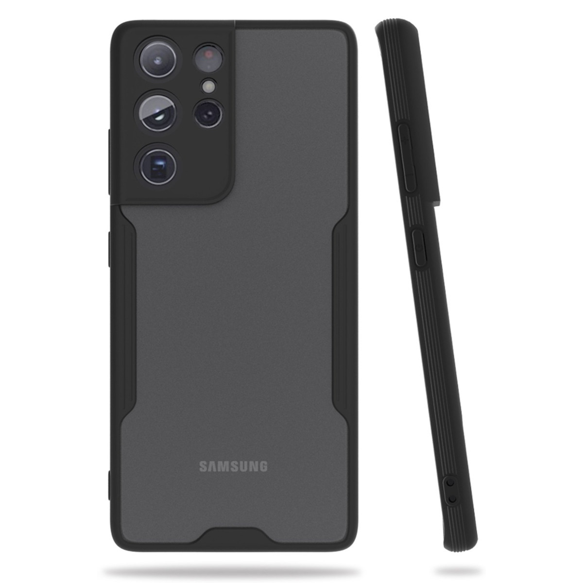 Newface Samsung Galaxy S21 Ultra Kılıf Platin Silikon - Siyah — görsel 3