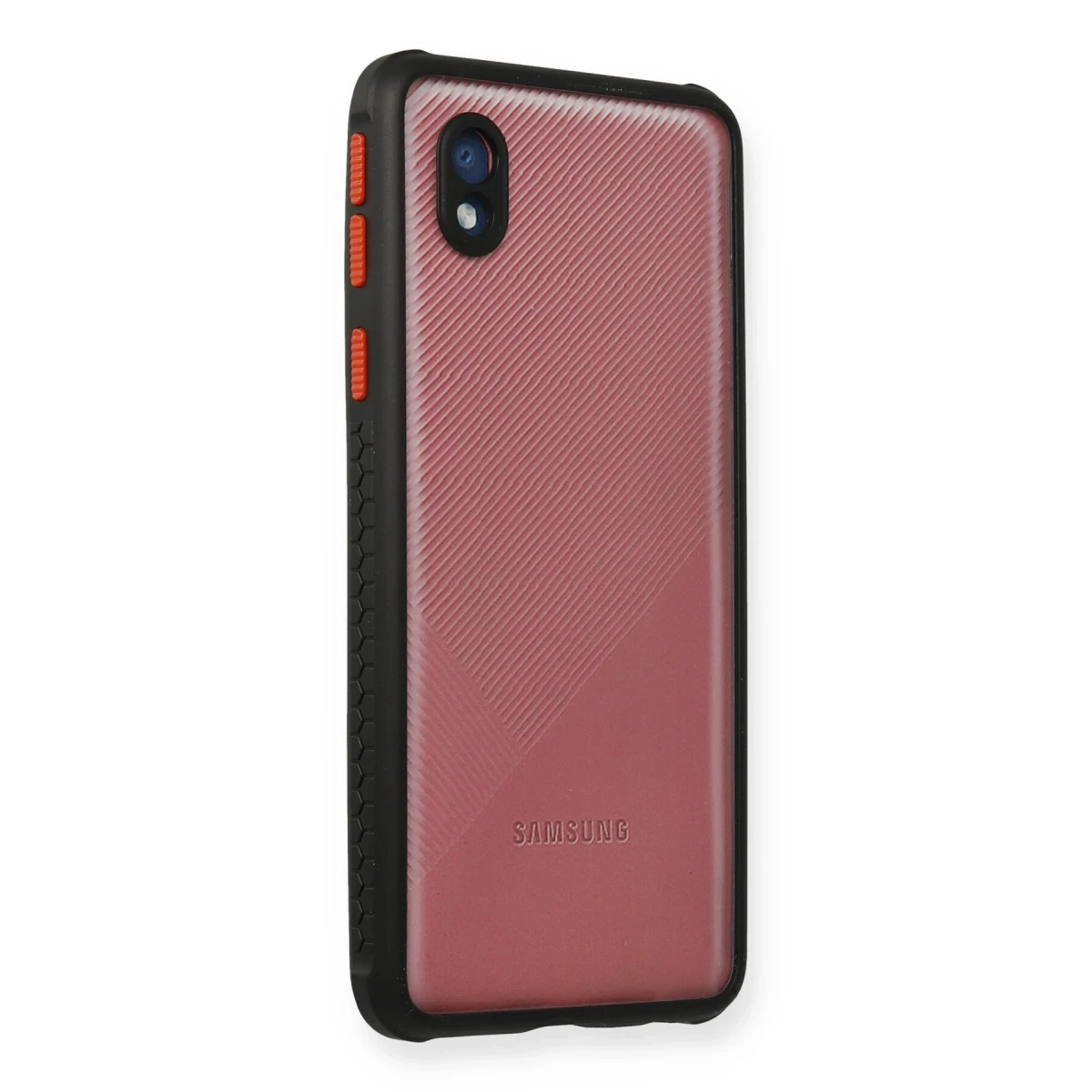 Newface Samsung Galaxy A01 Core Kılıf Miami Şeffaf Silikon - Siyah — görsel 4