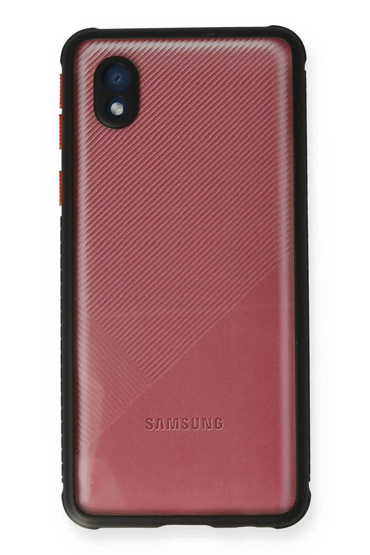 Newface Samsung Galaxy A01 Core Kılıf Miami Şeffaf Silikon - Siyah