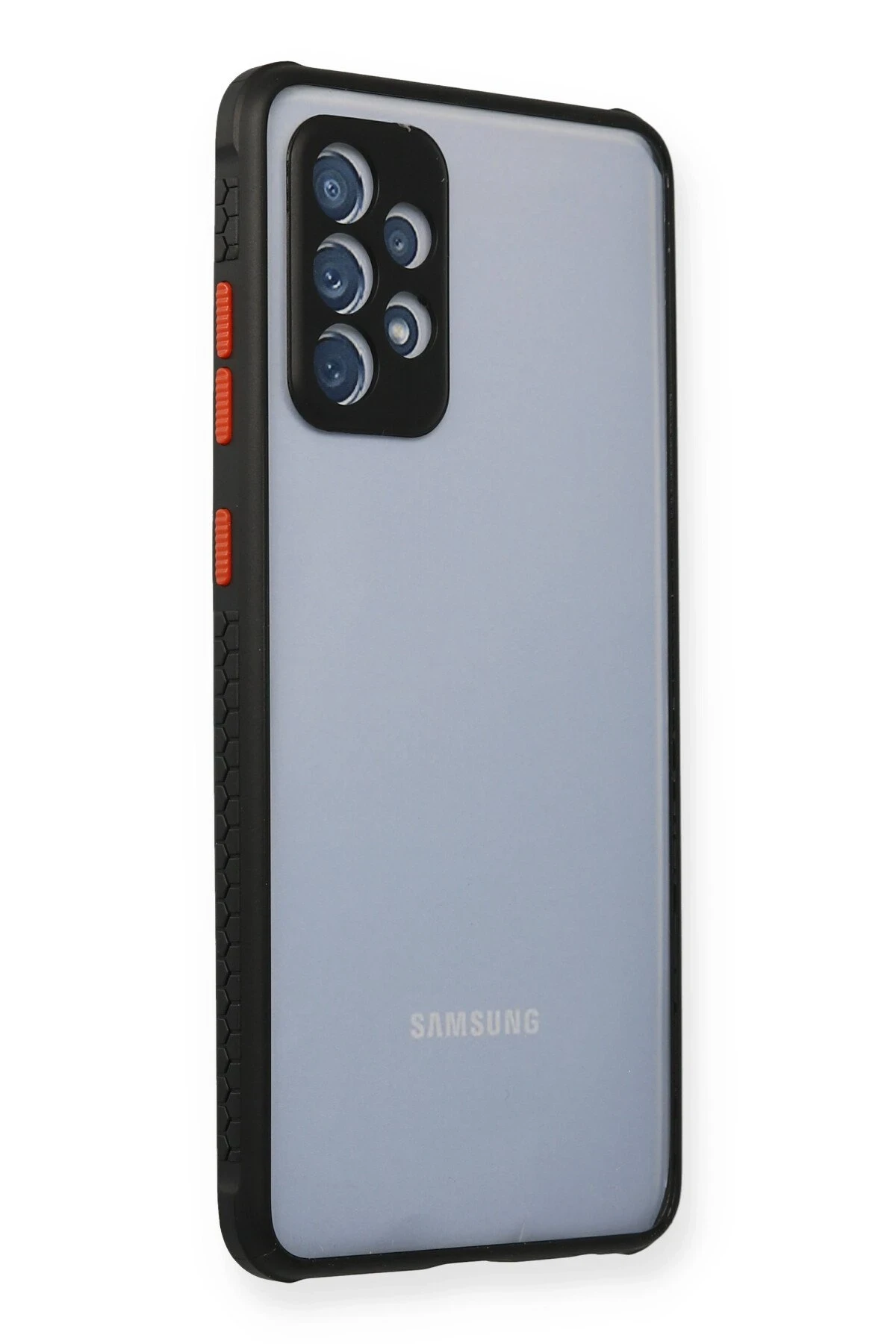 Newface Samsung Galaxy A52 Kılıf Miami Şeffaf Silikon - Siyah